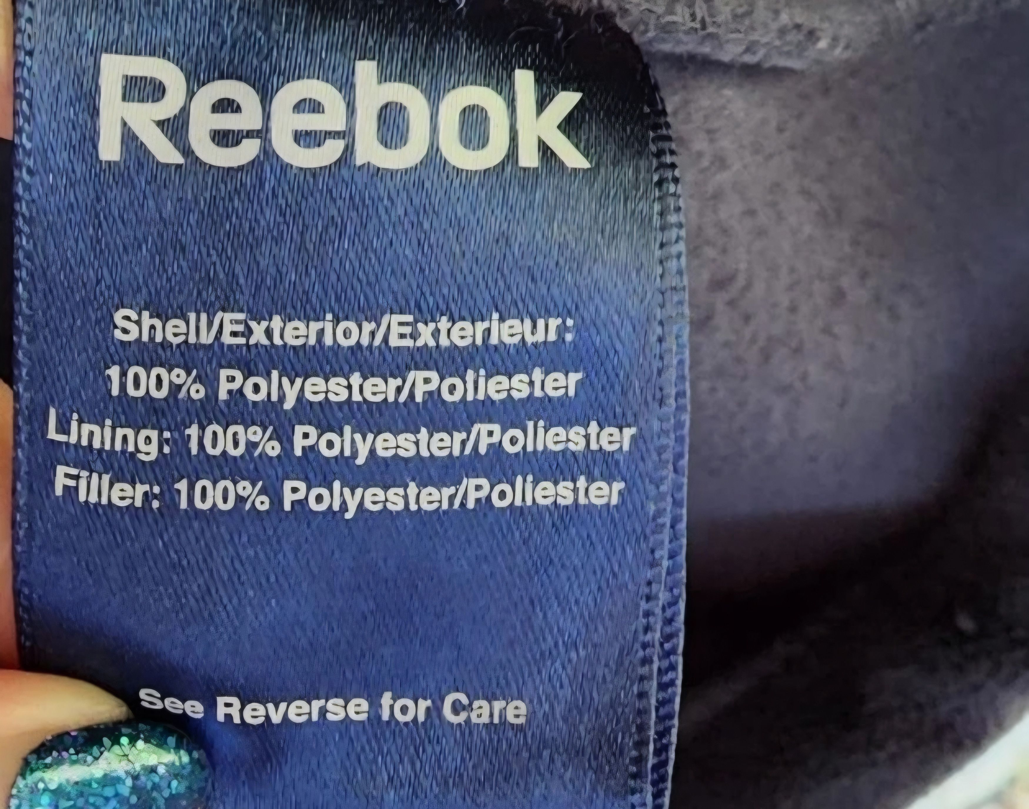 Reebok Men's Reebok Blue Black Zip Up Fleece Jacket Size Large Size US L / EU 52-54 / 3 - 3 Thumbnail