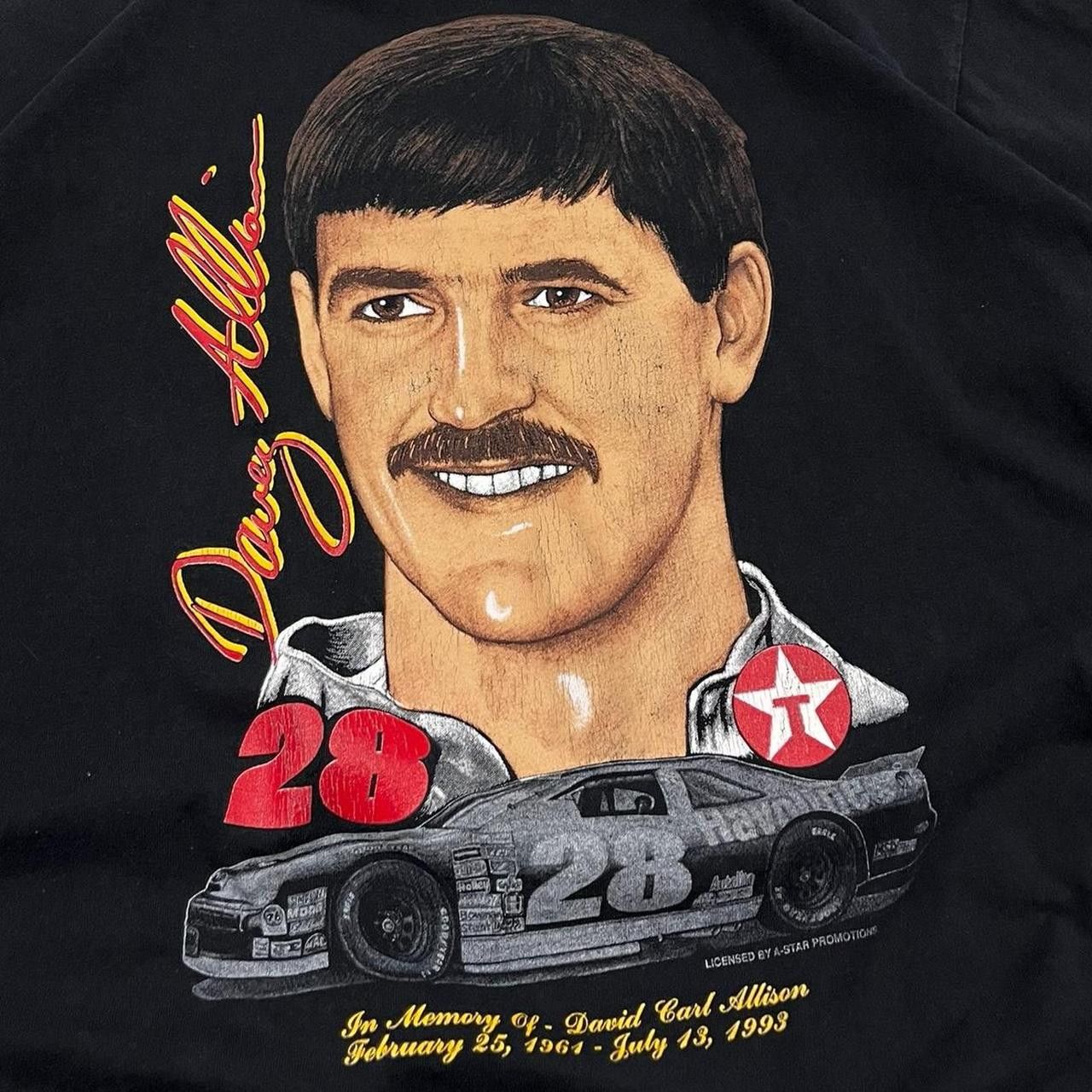 NASCAR Vintage Davey Allison Memorial Nascar Shirt Size US XL / EU 56 / 4 - 2 Thumbnail