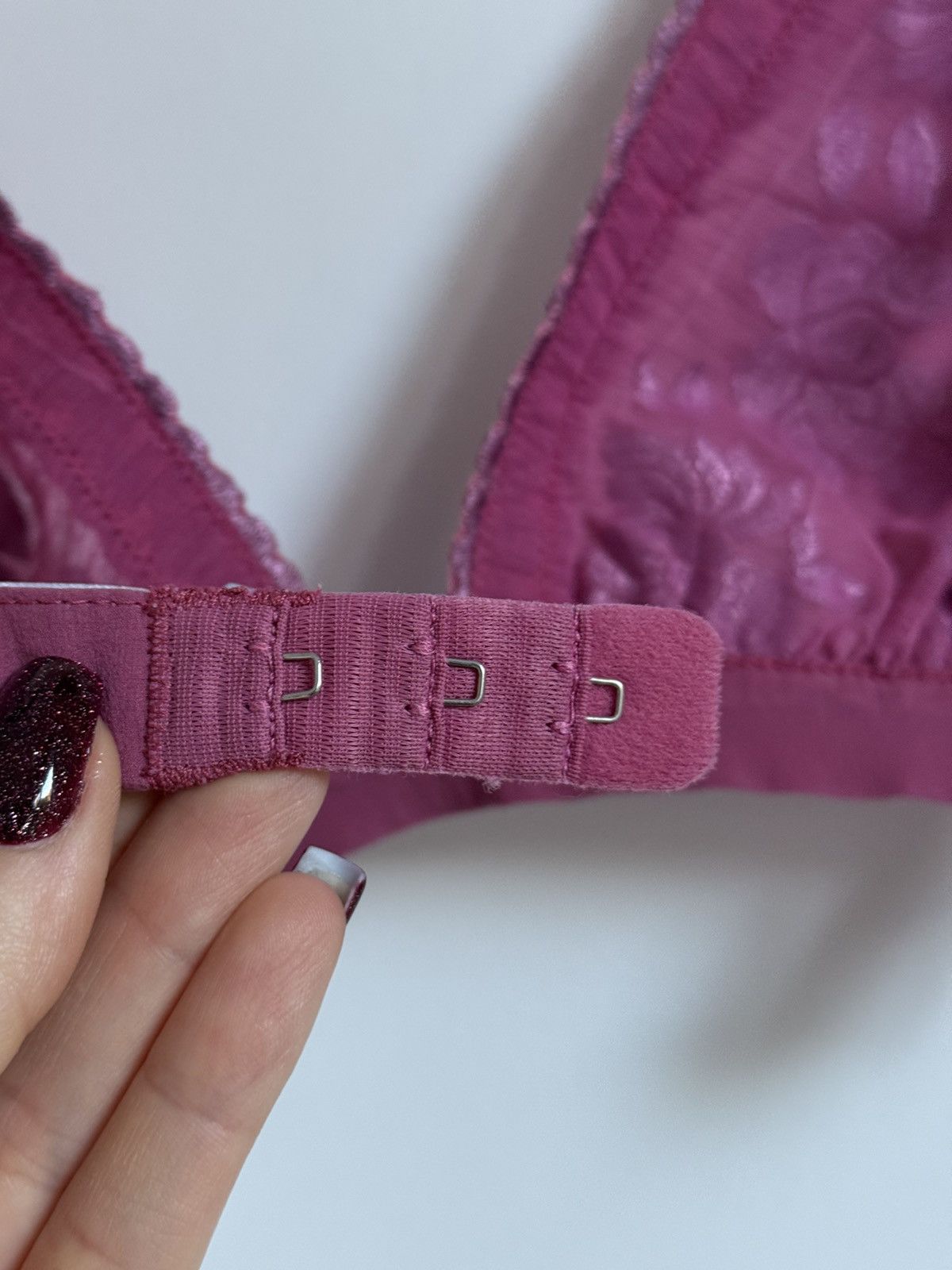 Dior × Vintage Christian Dior Vintage Silk Floral Bra in Pink Size ONE SIZE - 6 Thumbnail