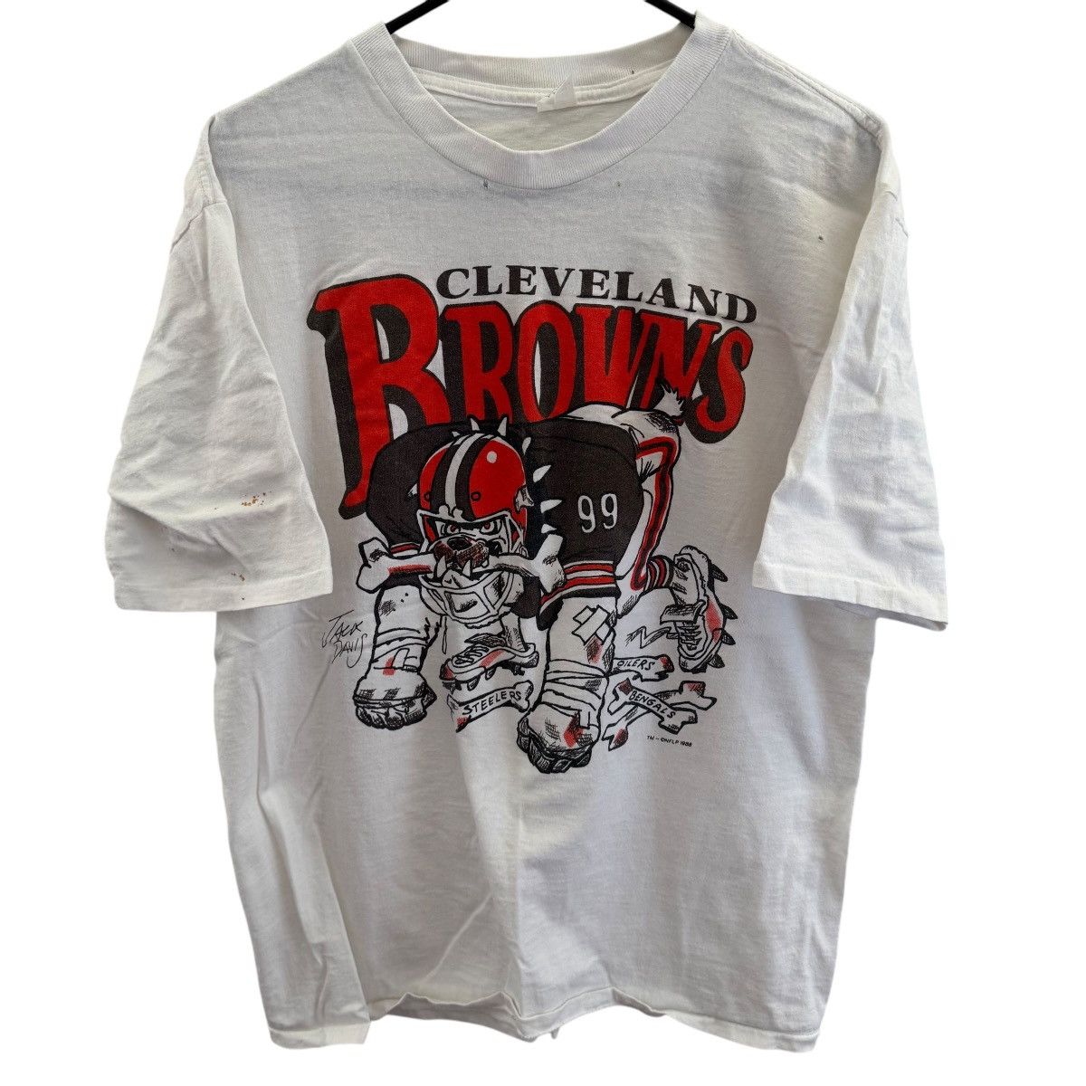 Vintage vintage cleveland browns dog pound single stitch t shirt Size US XL / EU 56 / 4 - 2 Thumbnail