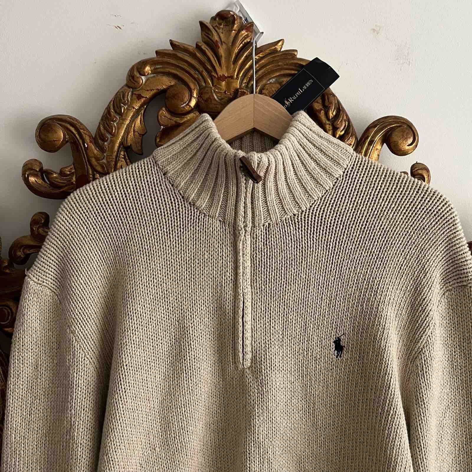 Polo Ralph Lauren × Vintage Vintage Polo Ralph Lauren 1\4 Zip Knit Sweater 90s Size US XL / EU 56 / 4 - 2 Thumbnail