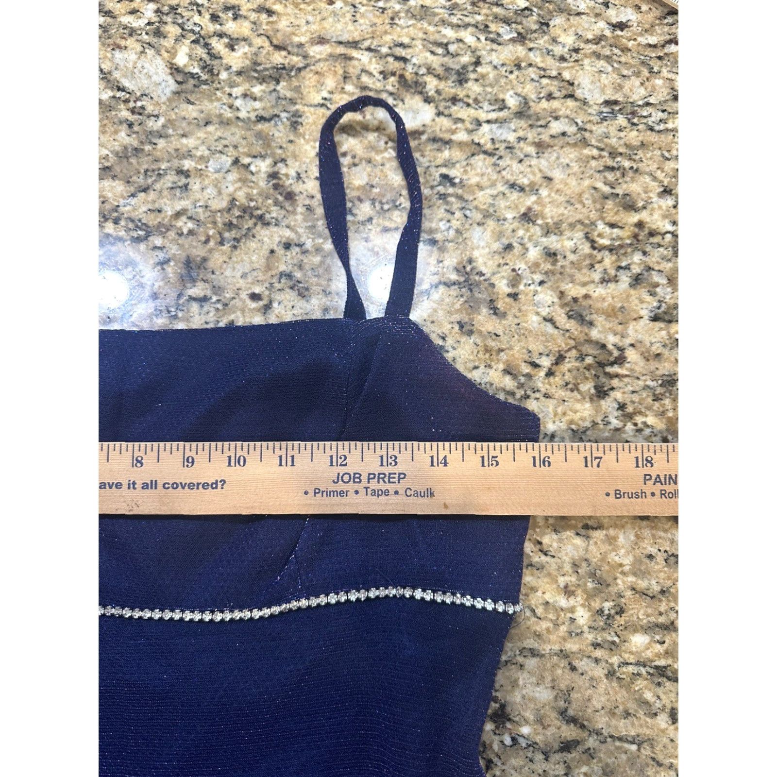 Vintage VINTAGE Jump apparel co Purple Metallic Shimmer Maxi Gown Spaghetti Strap 9/10 Womens Size M / US 6-8 / IT 42-44 - 4 Thumbnail