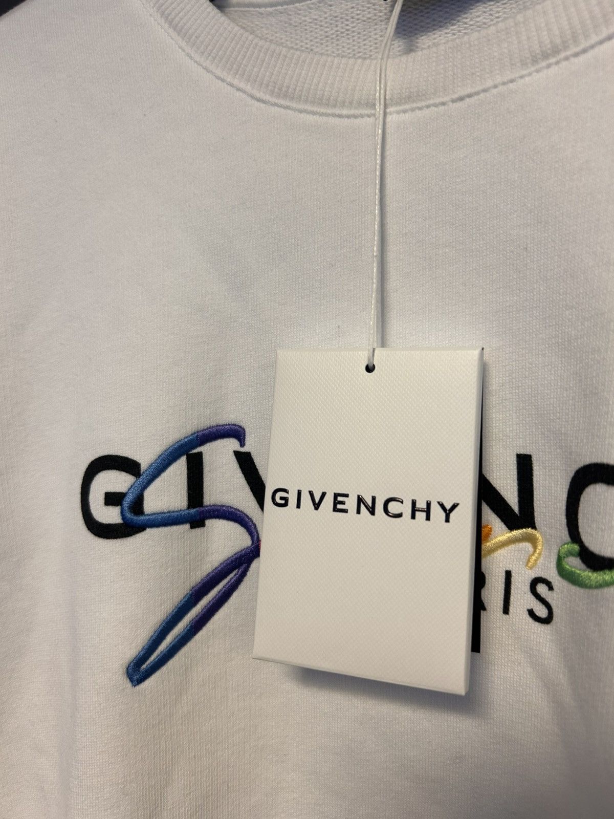Givenchy Givenchy Rainbow Signature Logo Sweatshirt Size US XL / EU 56 / 4 - 5 Thumbnail