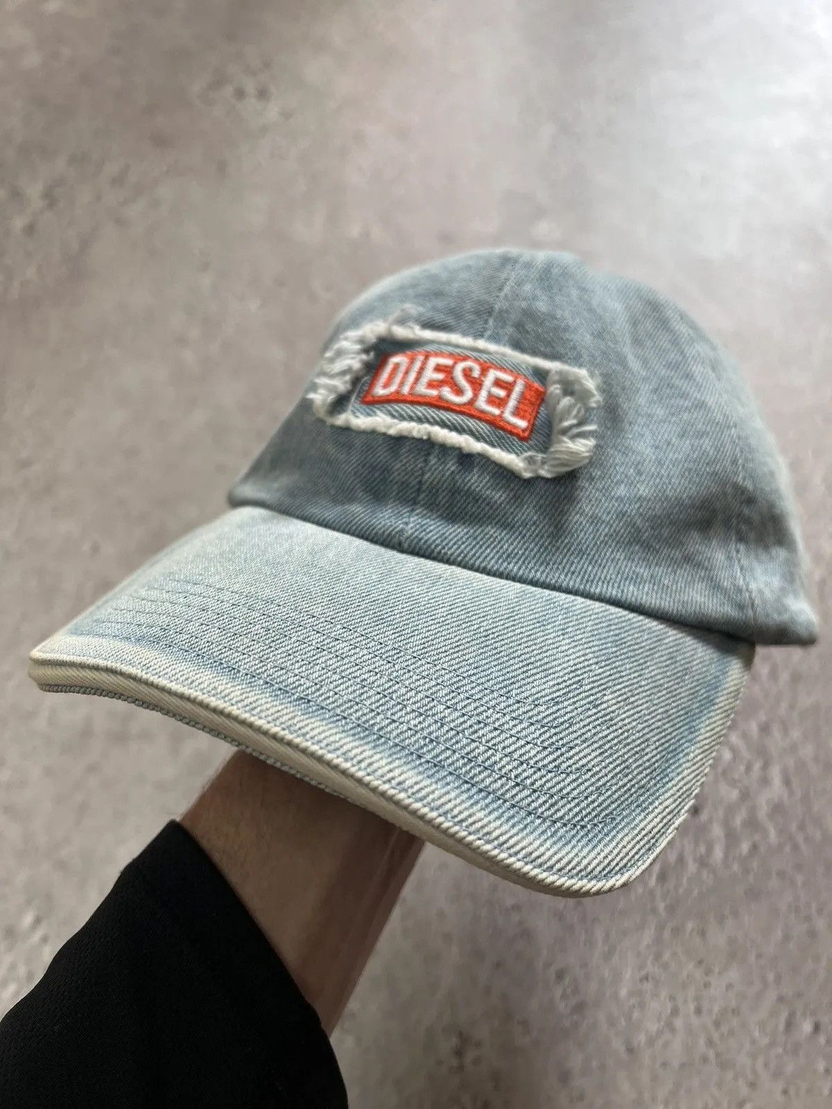 Diesel Vintage rare diesel big logo denim distressed hat cap Size ONE SIZE - 2 Thumbnail