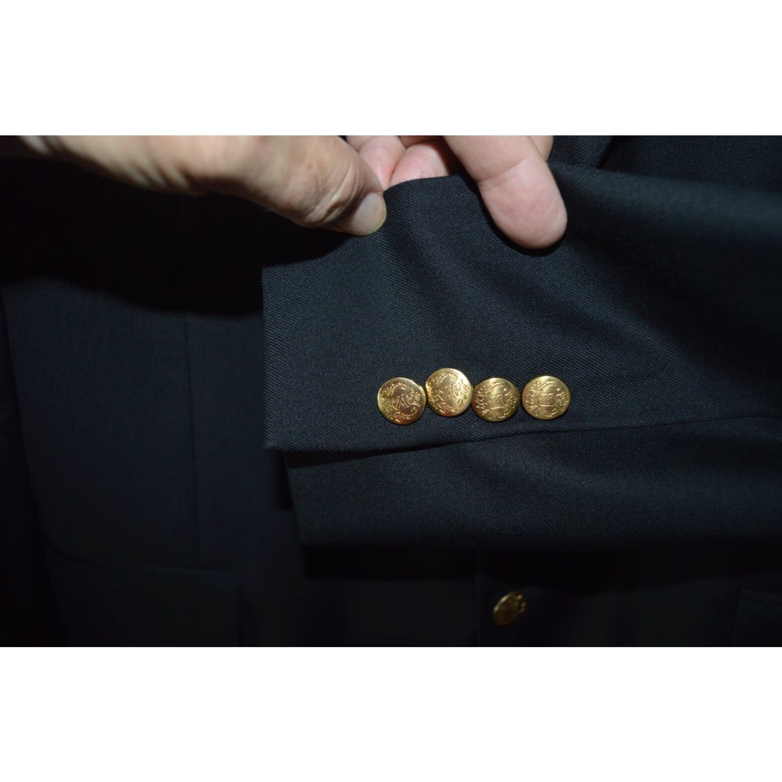 Jos. A. Bank Jos A Bank Blazer Sportscoat Men's 42L Black Wool Gold Buttons Size 42R - 3 Thumbnail