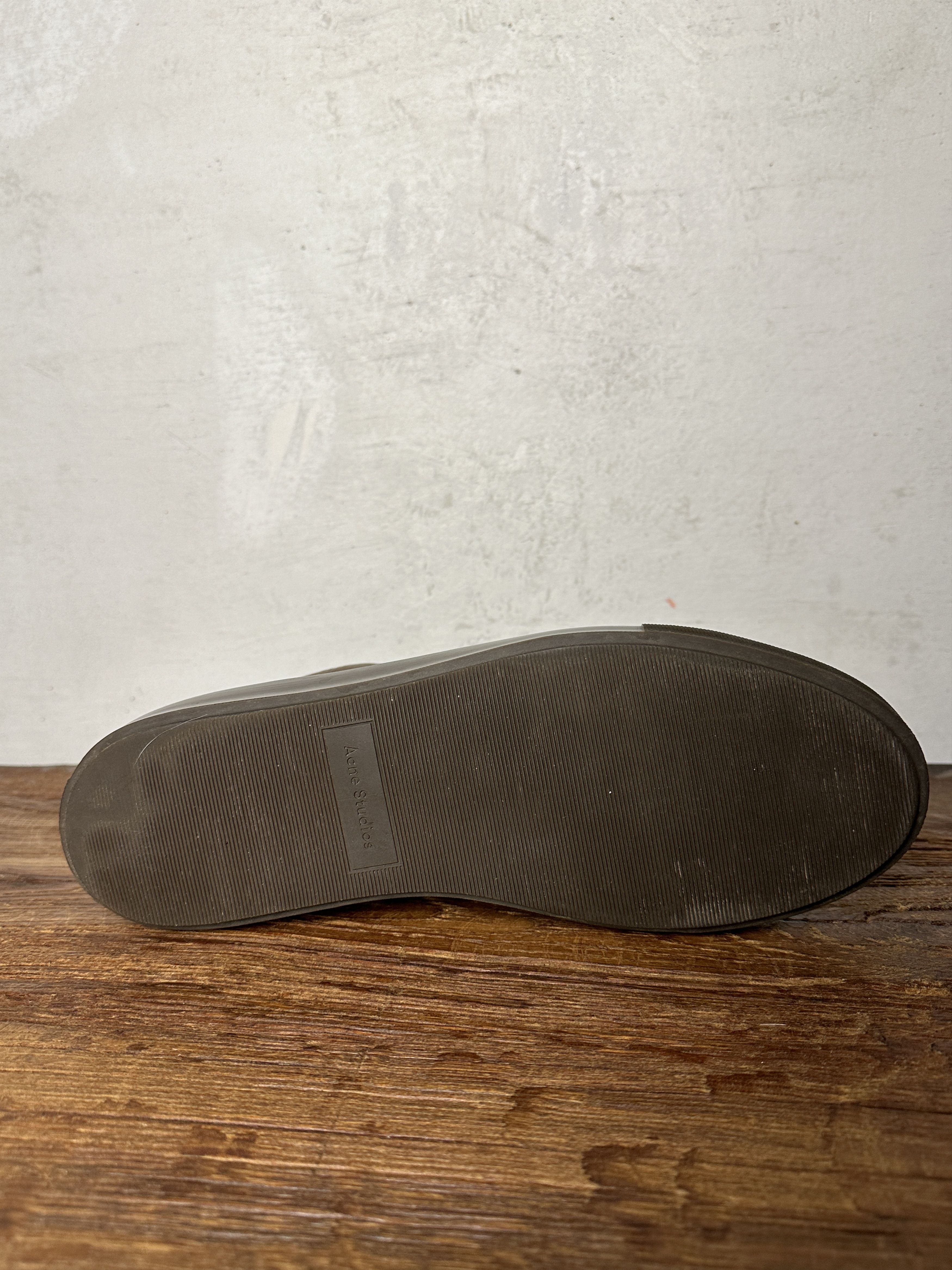 Acne Studios ACNE STUDIOS LOGO BROWN LEATHER HIGH TOP SNEAKERS Size US 10 / EU 43 - 6 Thumbnail