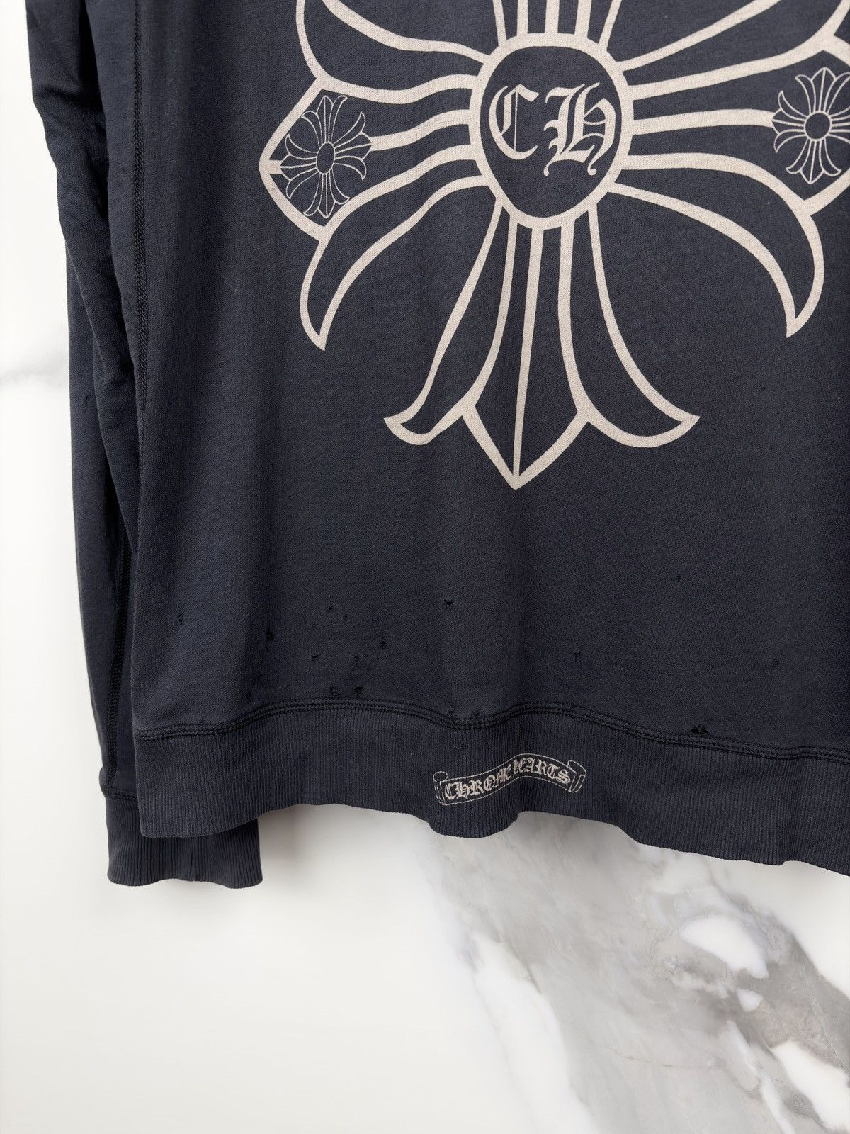 Chrome Hearts Chrome Hearts Vintage Plus Cross Zip Up Jersey Hoodie Size US L / EU 52-54 / 3 - 5 Thumbnail