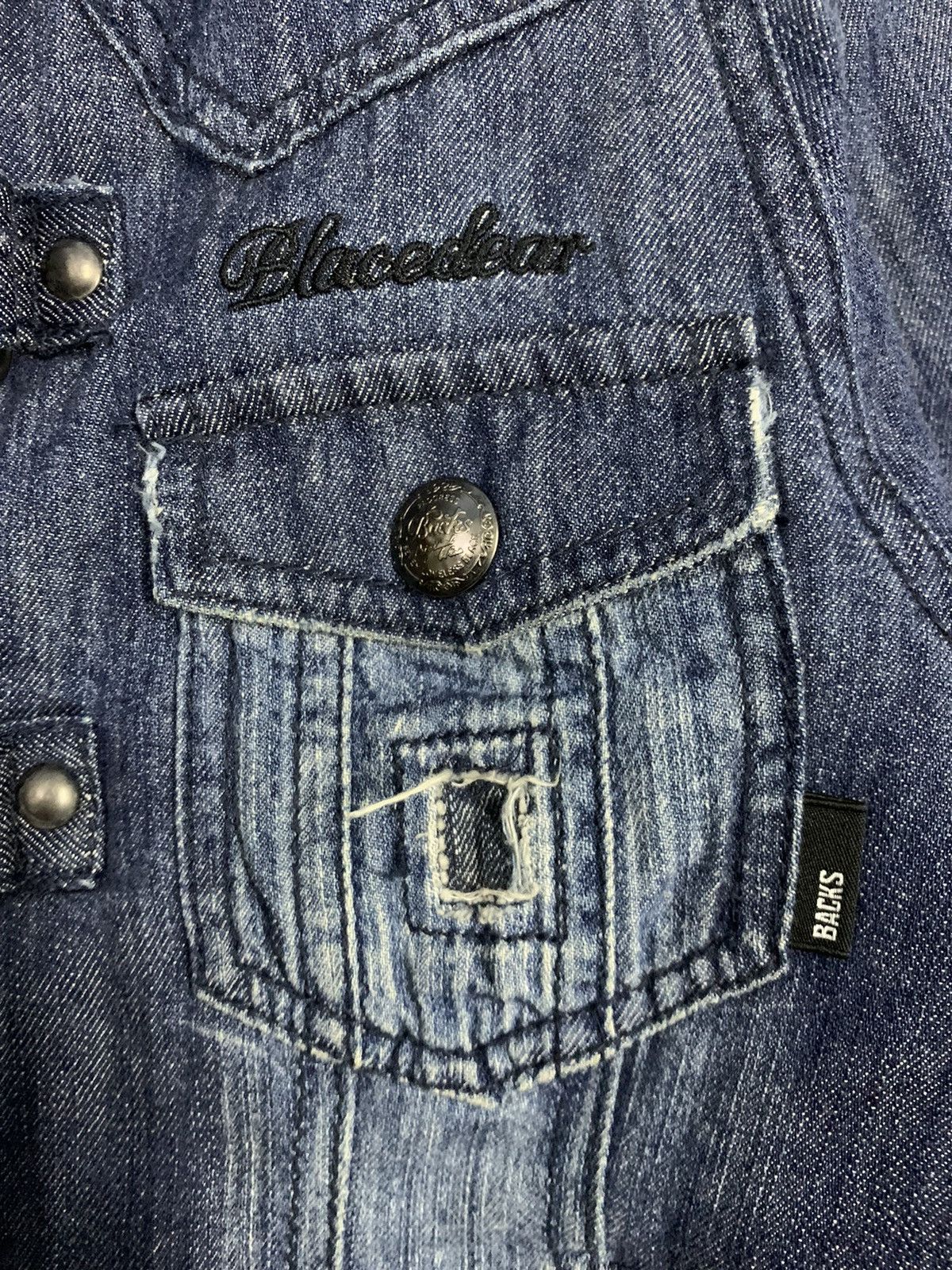 If Six Was Nine Japanese BACKS Faded Buckle Distressed Punk Denim Jacket Size US S / EU 44-46 / 1 - 8 Thumbnail