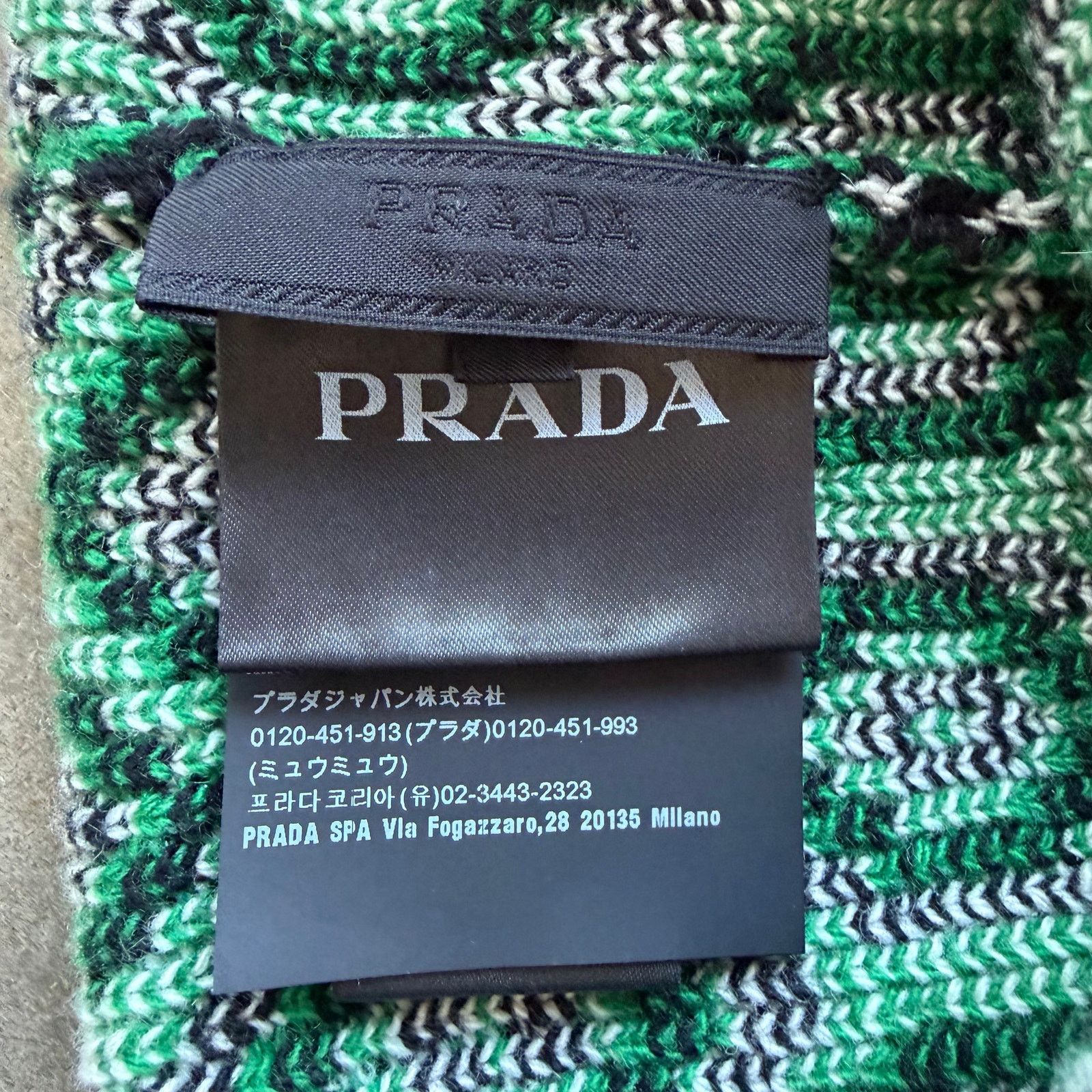 Prada Prada Wool Knit Beanie Green Size ONE SIZE - 5 Thumbnail