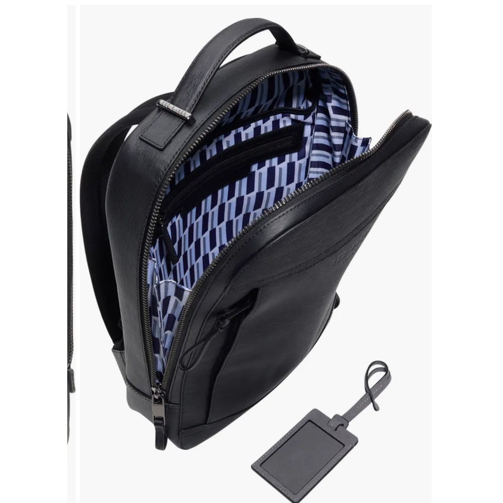 Ted Baker Ted Baker Mens Black Leather Backpack Size ONE SIZE - 3 Thumbnail