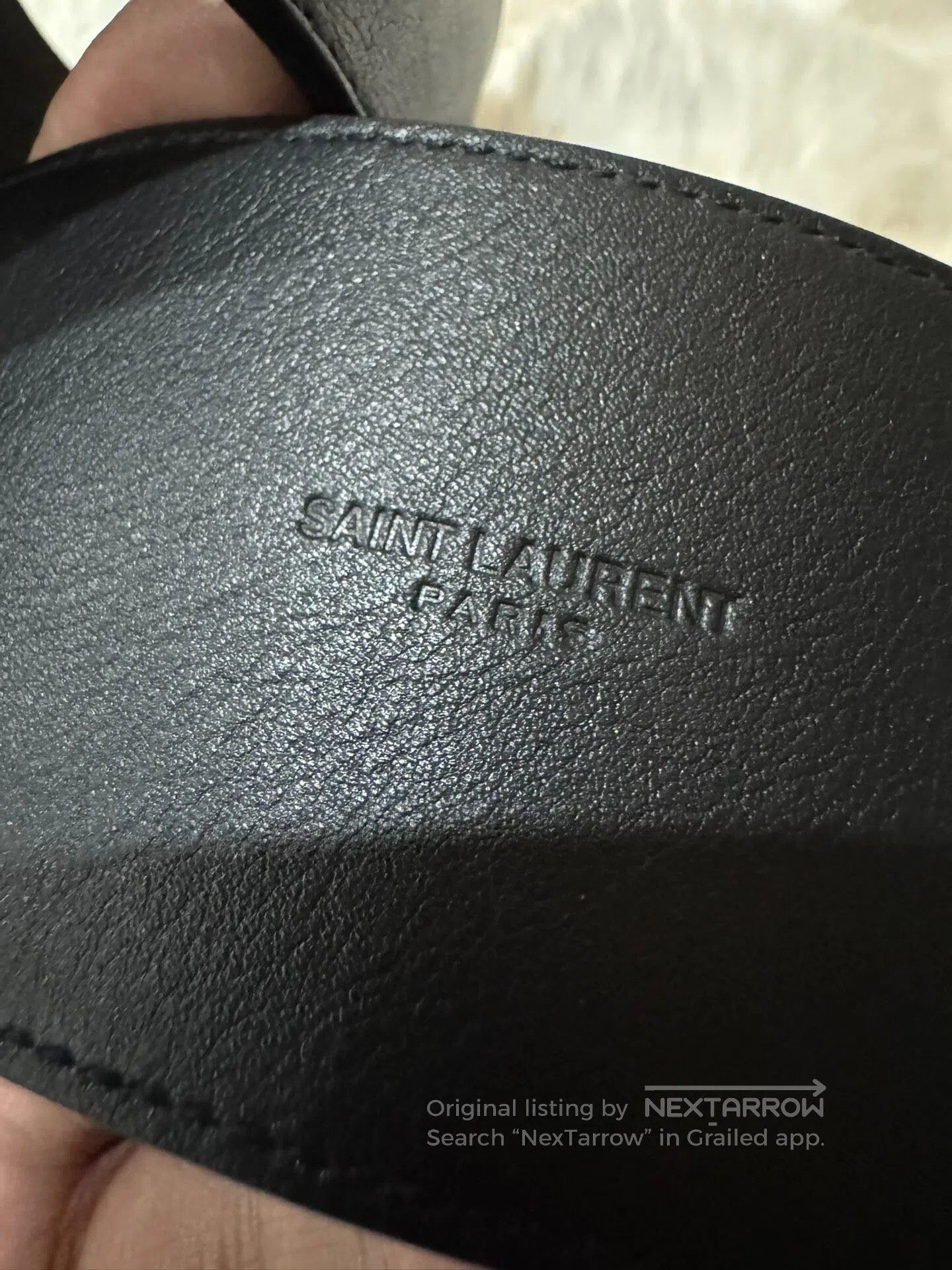 Saint Laurent Paris Saint Laurent Paris size 75 Black and Gold Women's Waist C Size ONE SIZE - 6 Thumbnail