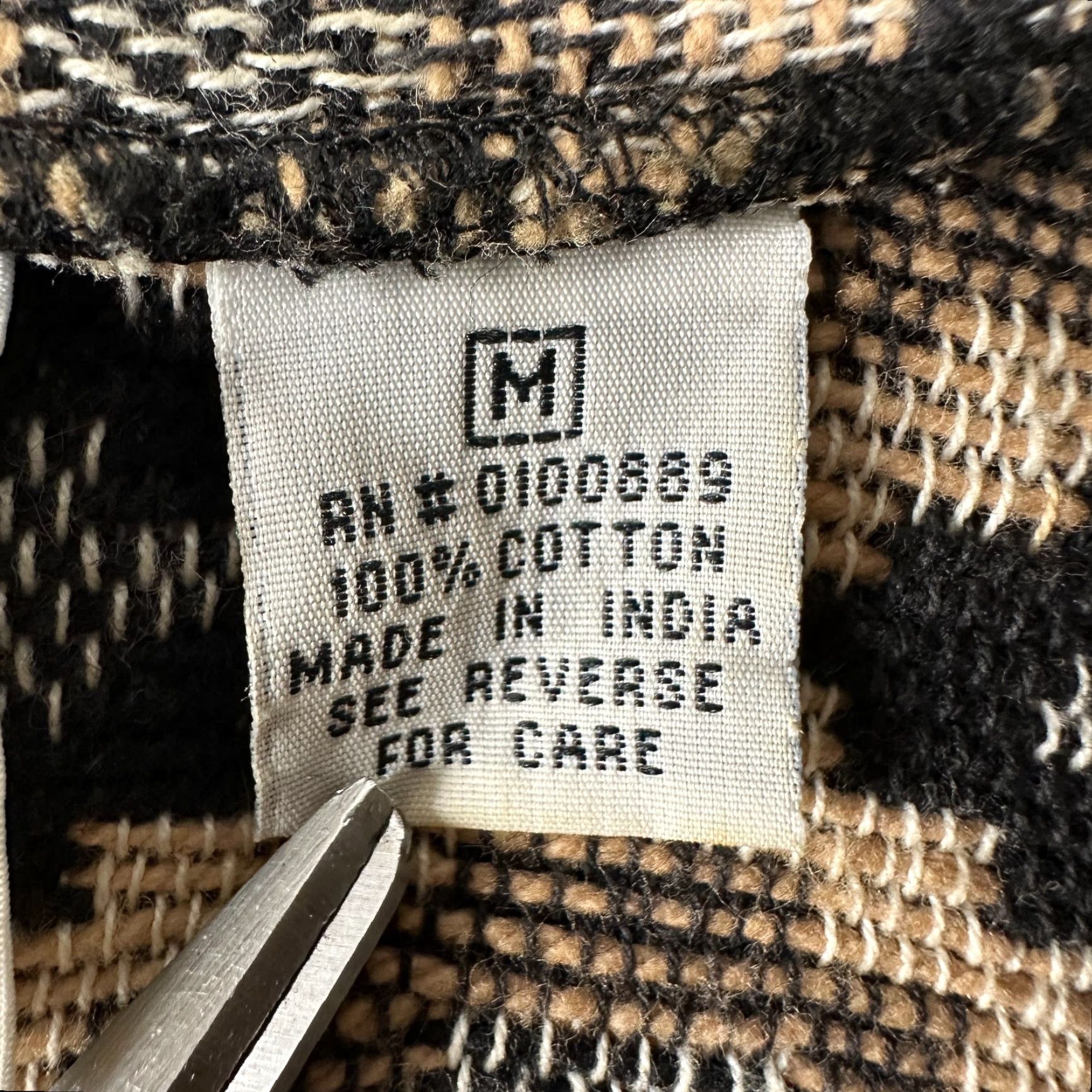 Vintage VINTAGE Keren Hart Jacket Womens M Beige Black Aztec Cotton Tapestry AOP 90s Size M / US 6-8 / IT 42-44 - 7 Thumbnail