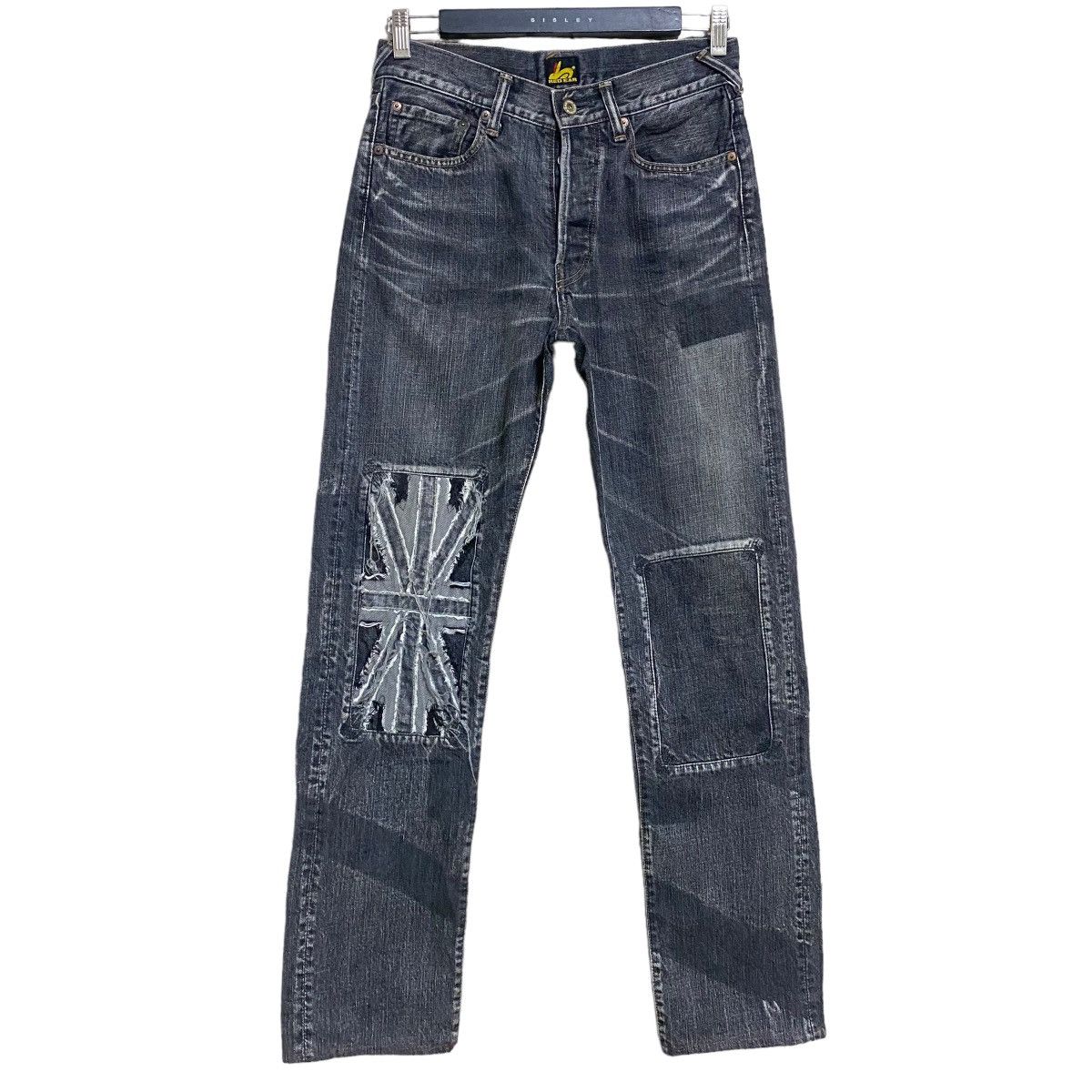 Japanese Brand Paul Smith Red Ear Denim Patchwork British Flag Jeans Size US 29 - 1 Thumbnail