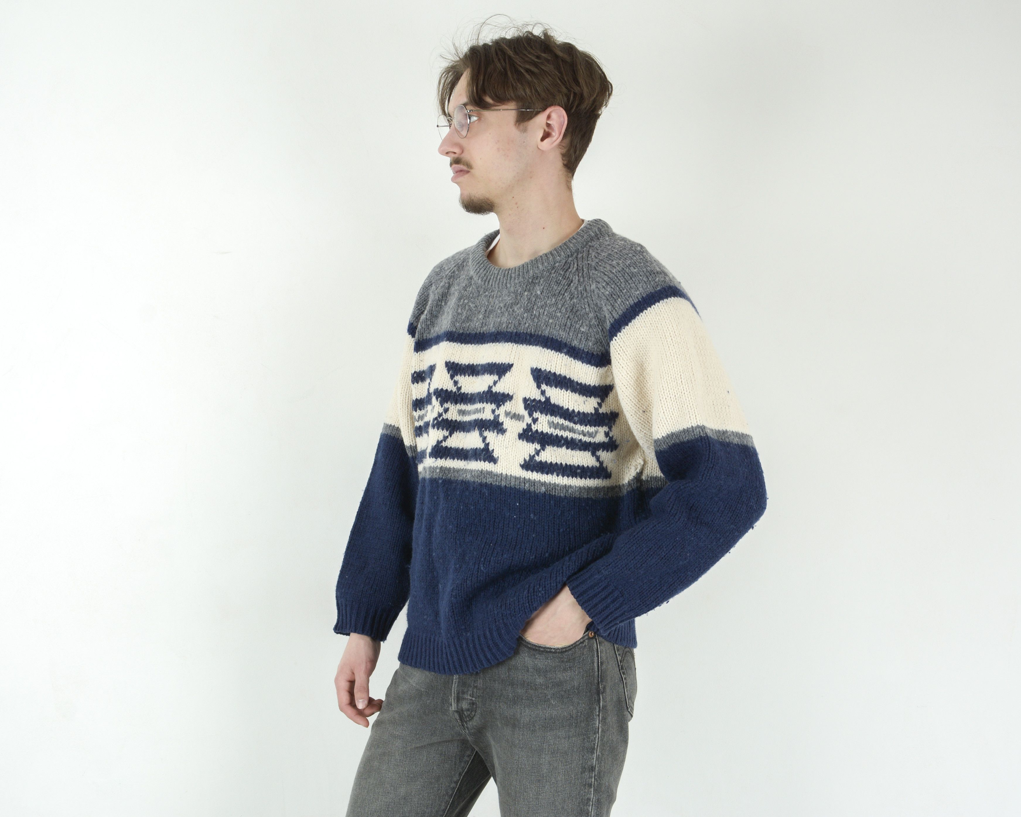 Vintage RED N ROCK Men Sweater Jumper Pullover Wool Retro Nordic Top Size US M / EU 48-50 / 2 - 4 Thumbnail