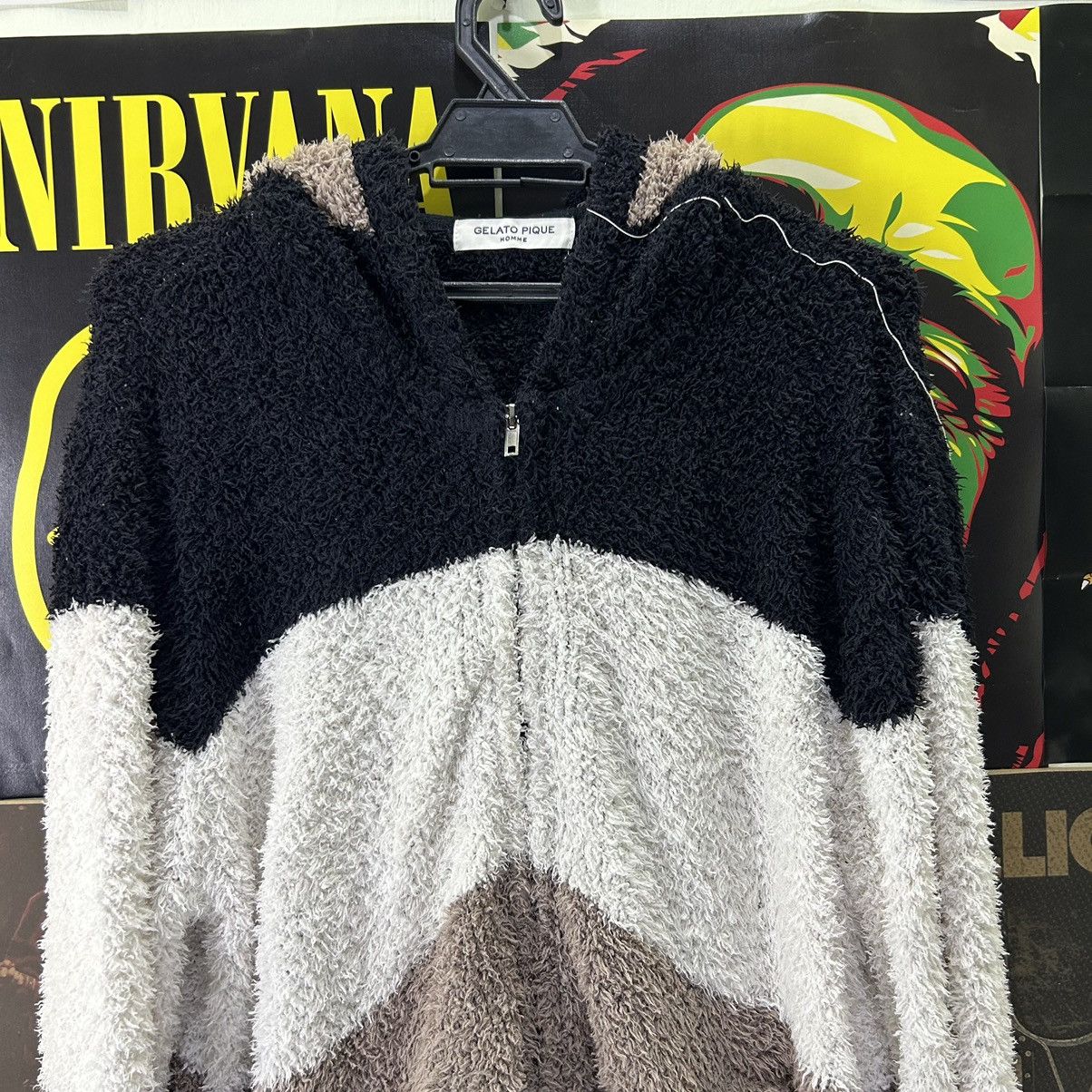 Japanese Brand Vintage Gelato Pique Faux Fur Colour Block Hoodie Size US XL / EU 56 / 4 - 2 Thumbnail