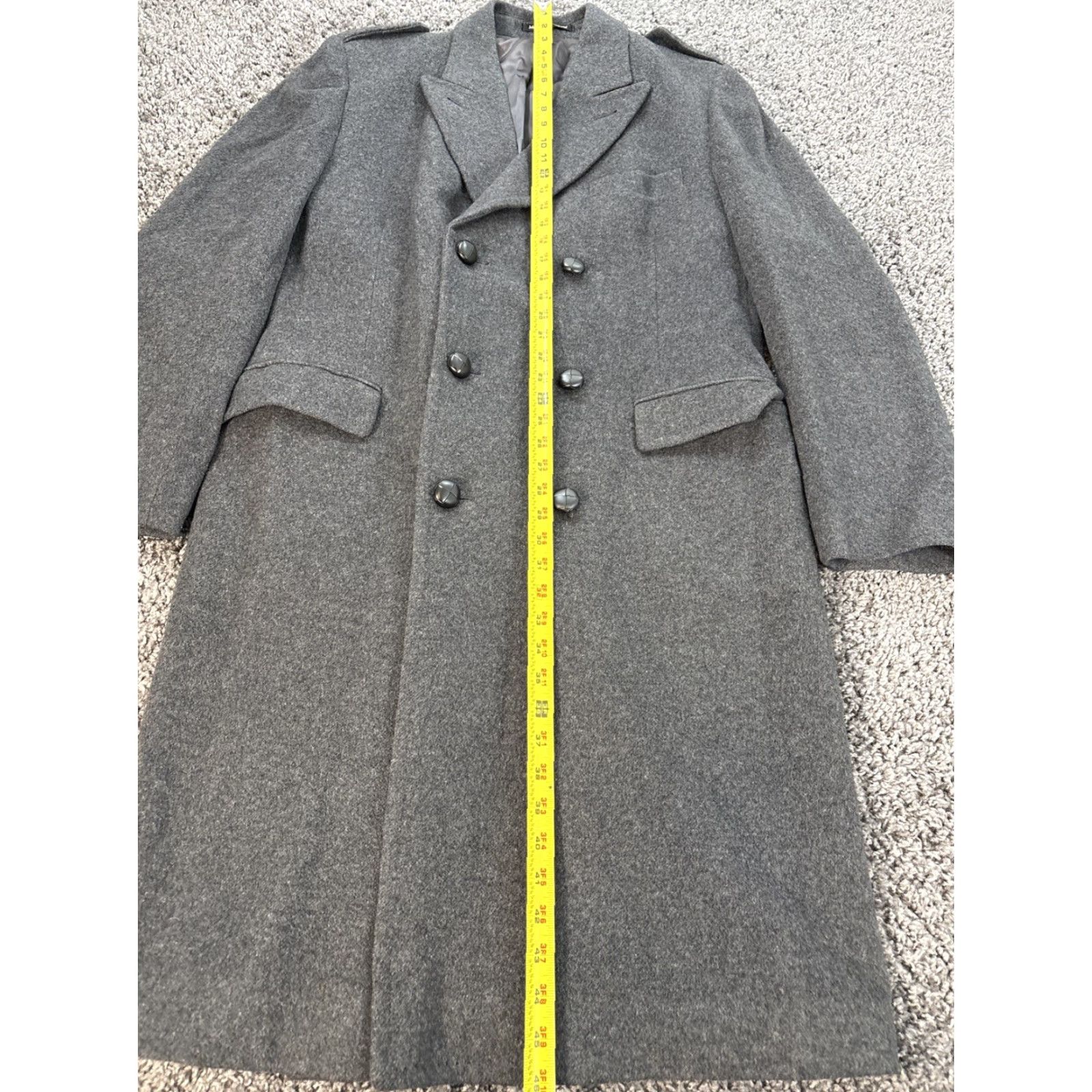 Vintage VINTAGE Christian St John Coat Trench Mens XL Gray 100% Cashmere Button 90s Size US XL / EU 56 / 4 - 2 Thumbnail