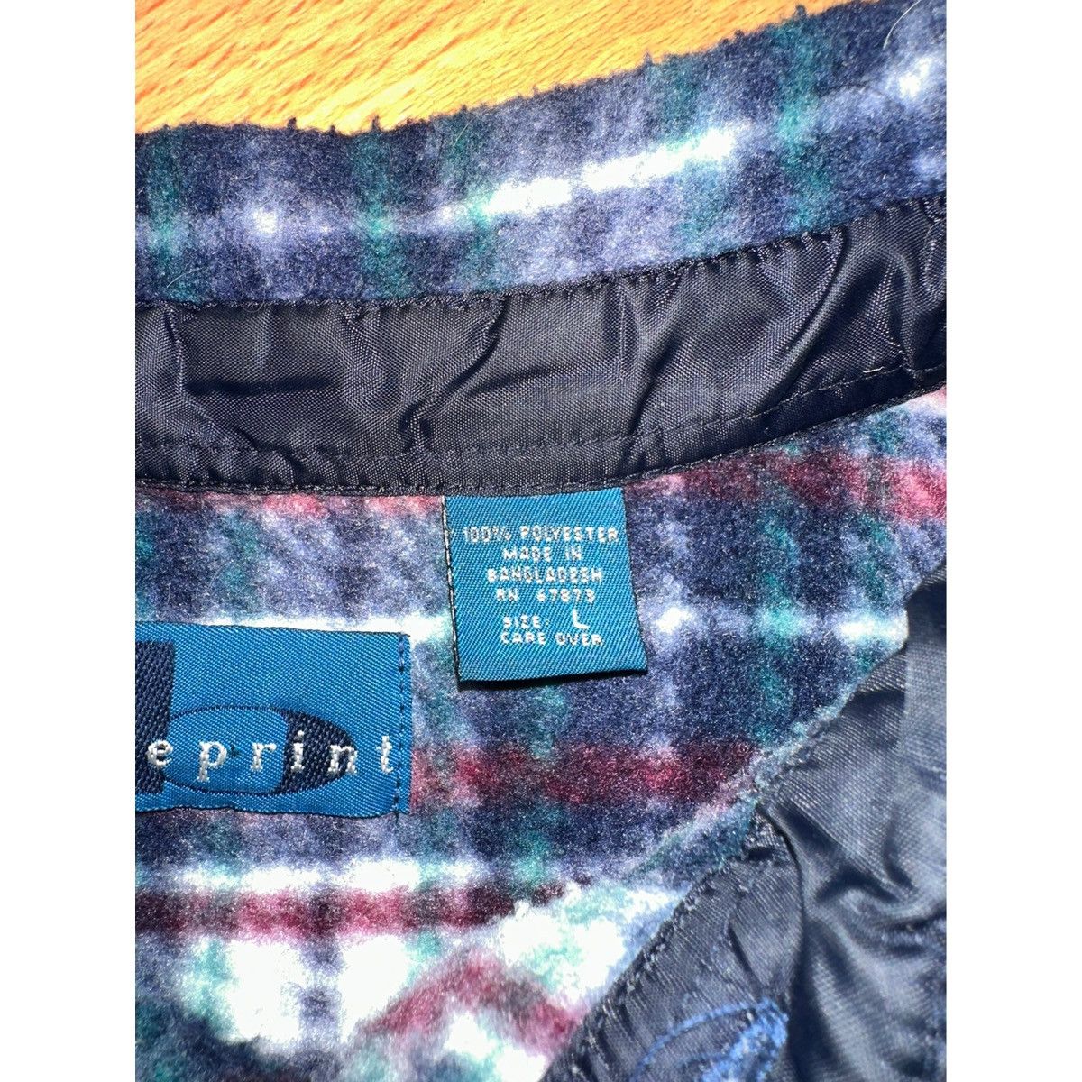 Vintage Vtg Plaid Fleece Flannel Size US L / EU 52-54 / 3 - 3 Thumbnail