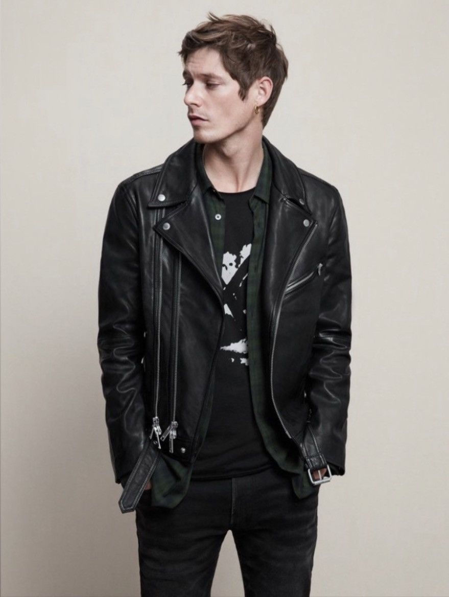 John Varvatos Bruce Biker Jacket XXL 2XL Size US XXL / EU 58 / 5 - 1 Thumbnail