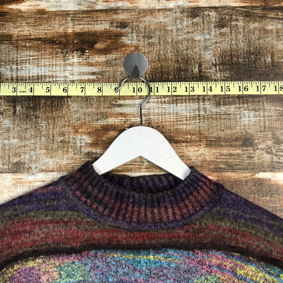 Homespun Knitwear × Japanese Brand Japan vintage rainbow Purple Knitwear #A1371 Size M / US 6-8 / IT 42-44 - 4 Thumbnail
