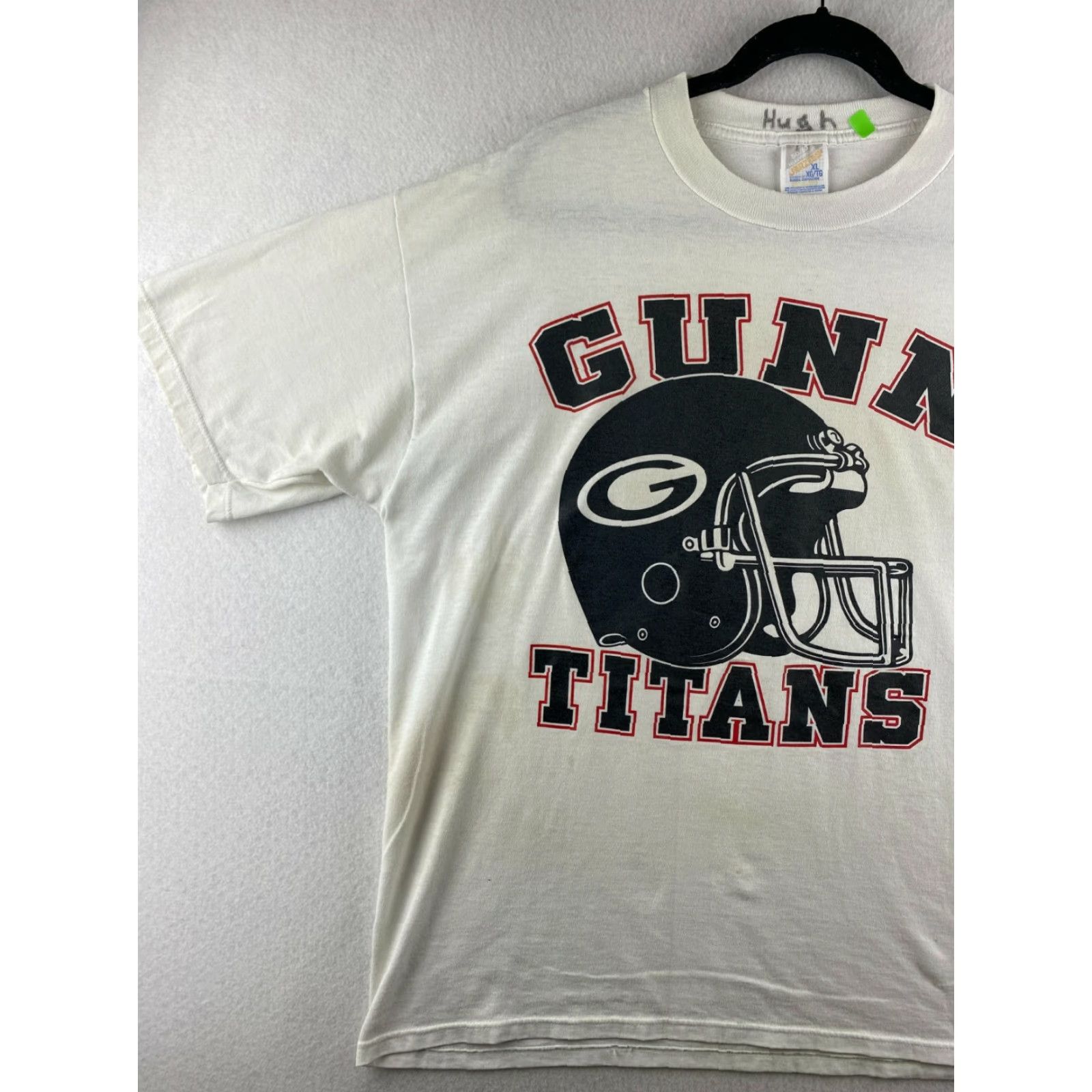 Jerzees VINTAGE Jerzees Shirt Mens XL USA Made Gunn Titans Football White Size US XL / EU 56 / 4 - 6 Thumbnail