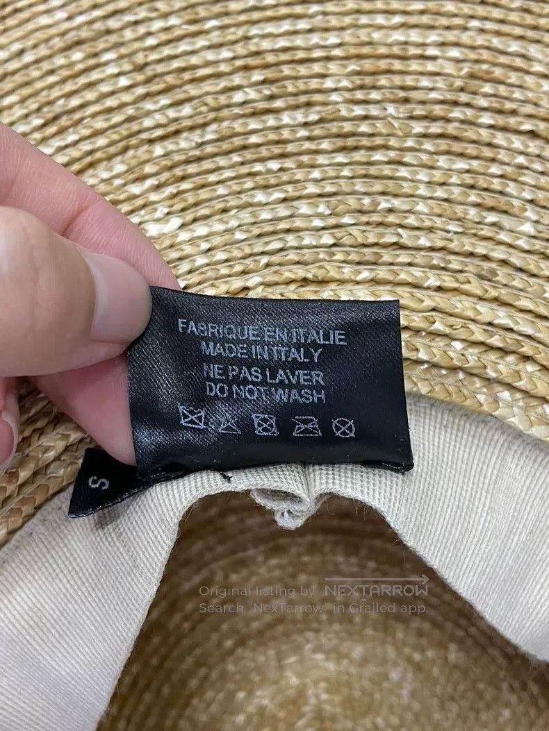 Chanel Chanel Green webbing large wide-brimmed straw hat Size ONE SIZE - 6 Thumbnail