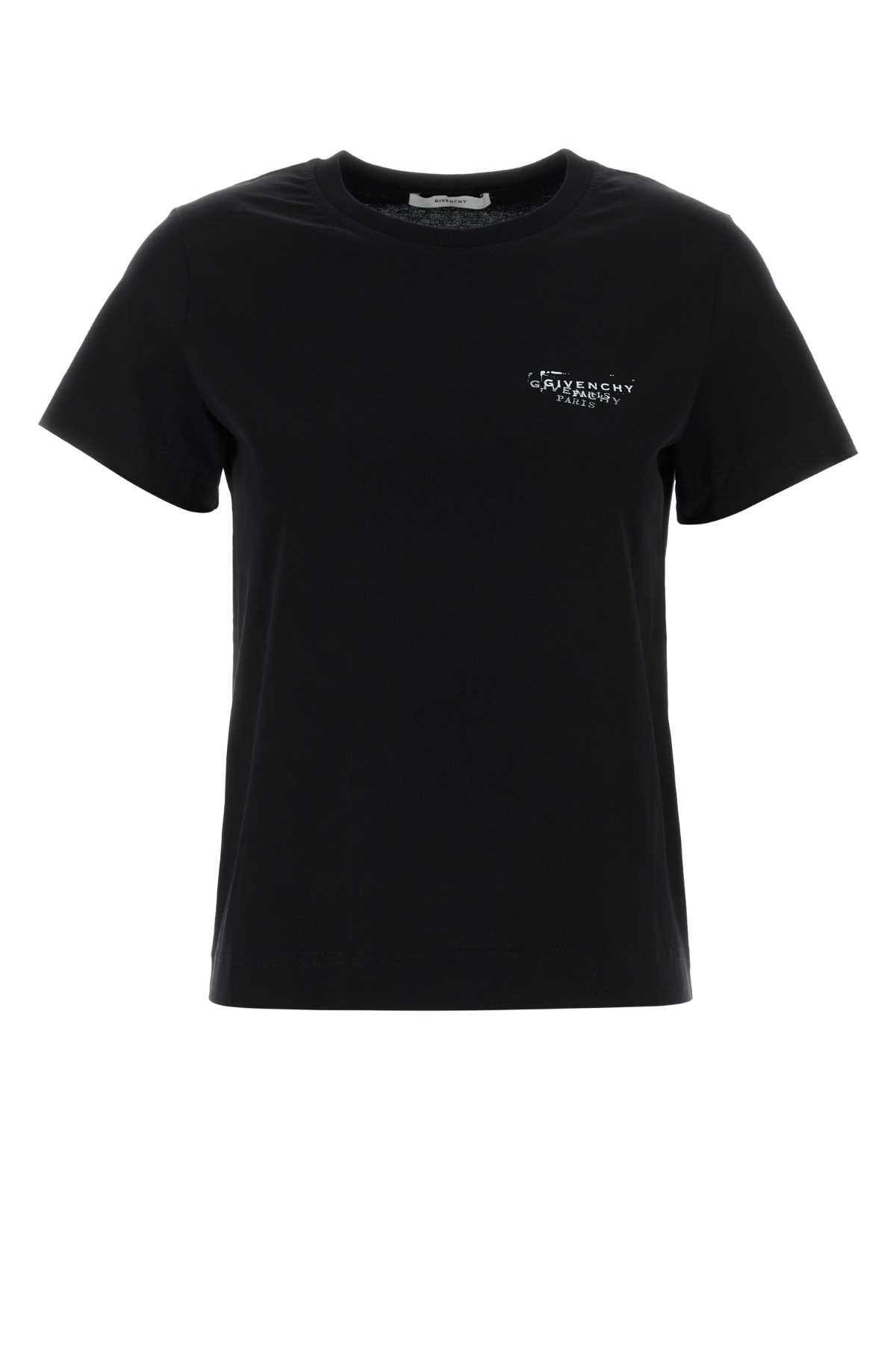 Givenchy Black Cotton T-Shirt Size L / US 10 / IT 46 - 1 Thumbnail