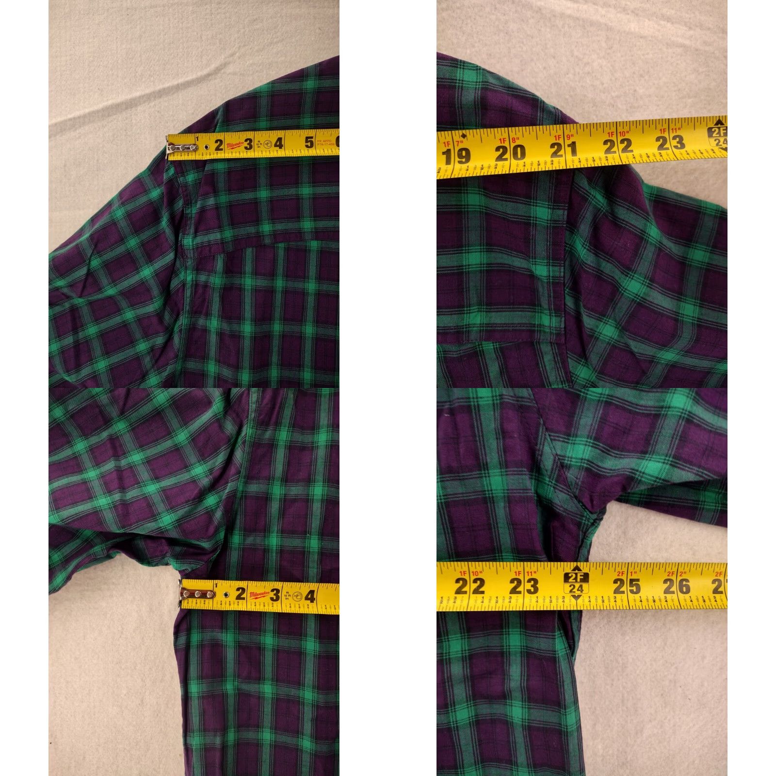 Chaps VINTAGE Chaps Shirt Mens Large Purple Green Plaid Long Sleeve Button-Up Size US L / EU 52-54 / 3 - 8 Thumbnail