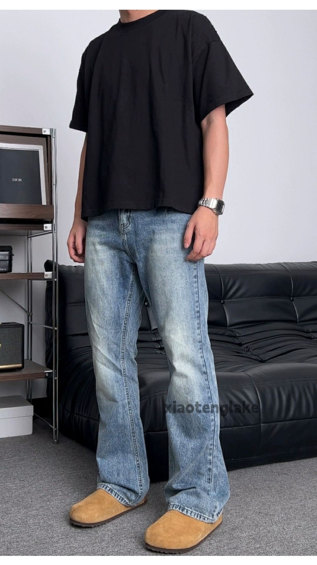 washed faded cleanfit yuppie bootcut flared jeans