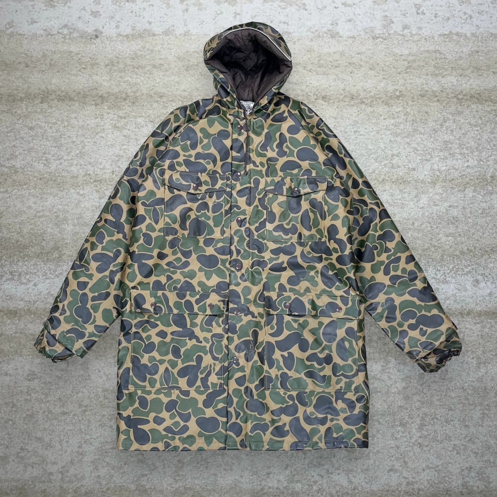 Vintage True Vintage 70s Hunting Camo Rain Jacket Mens M Trench Size US M / EU 48-50 / 2 - 1 Thumbnail