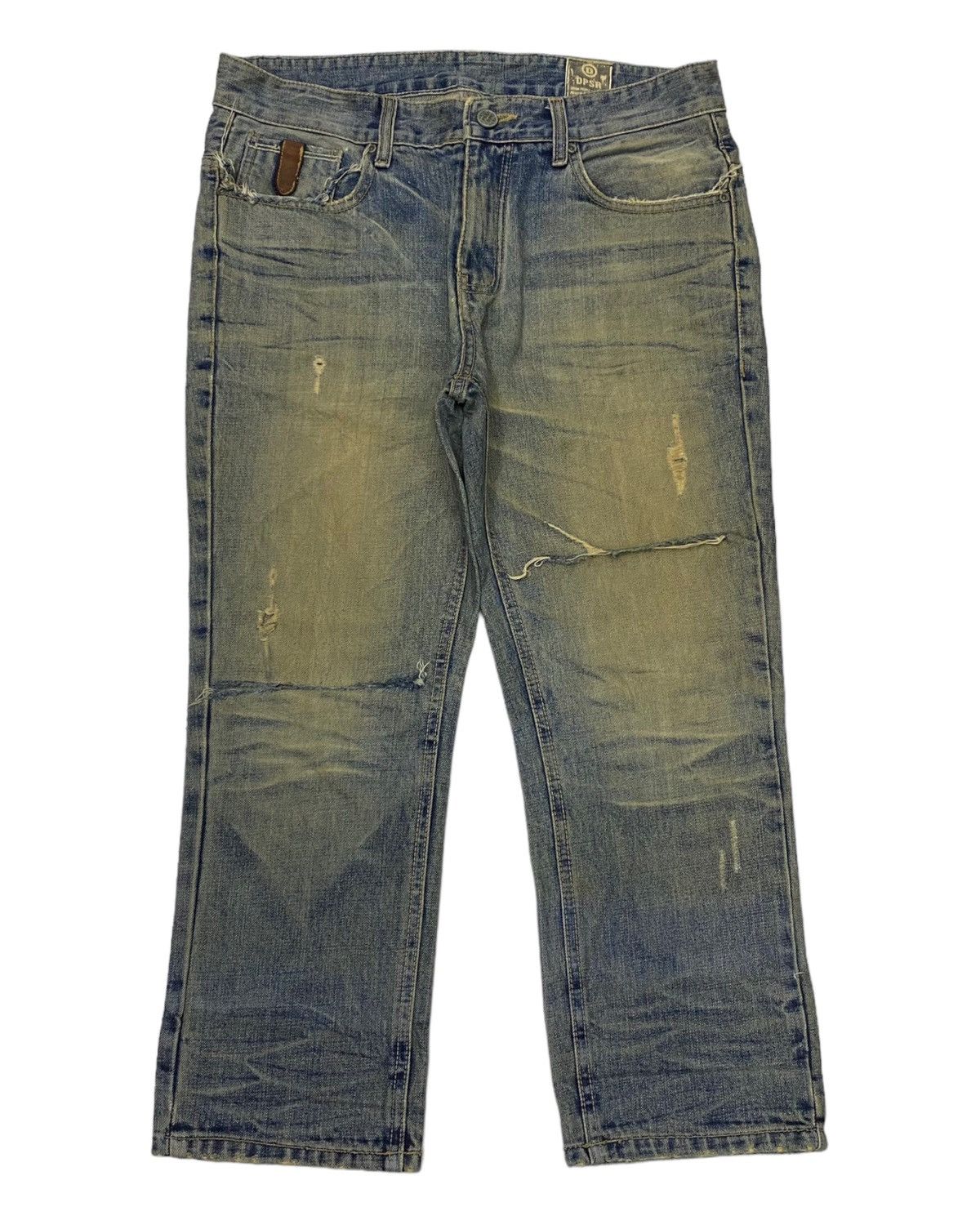 Prps VINTAGE DPSR JAPAN BRAND DISTRESSED DENIM JEANS CROPPED Size US 34 / EU 50 - 1 Thumbnail