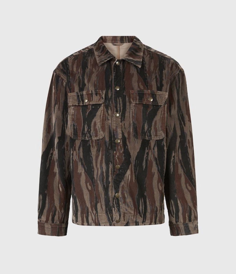 Allsaints AllSaints Castleford Corduroy Shirt Overshirt Brown Pattern Size US S / EU 44-46 / 1 - 16 Thumbnail