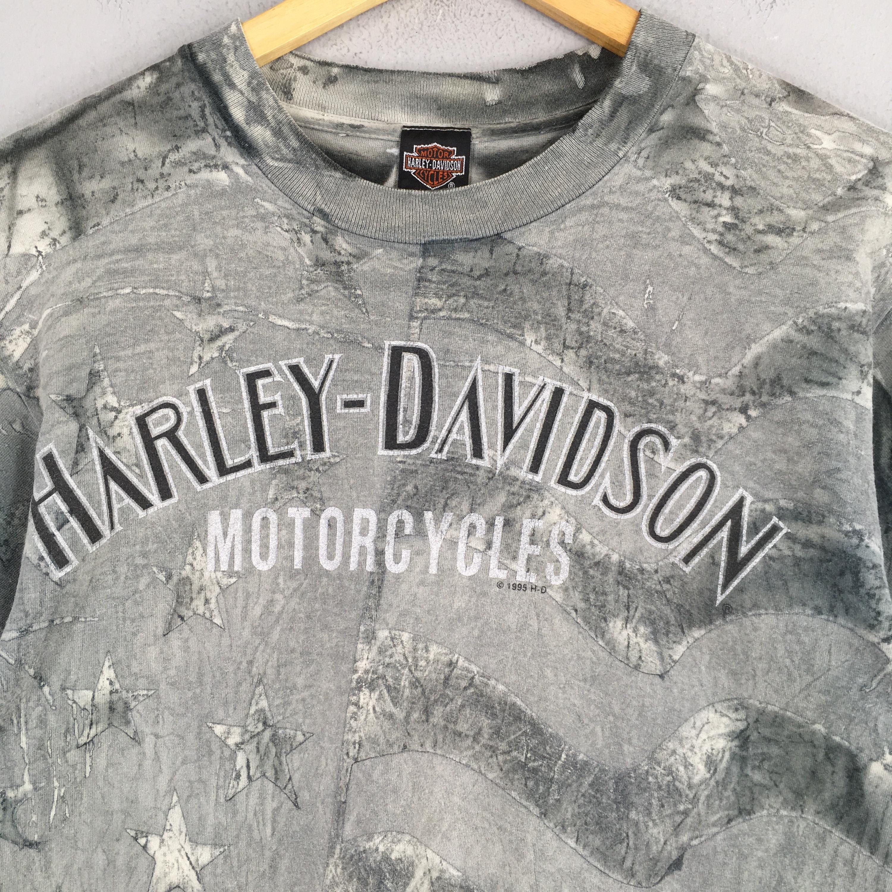 Harley Davidson 90s Harley Davidson American Flag Dyed T shirt Medium Size US M / EU 48-50 / 2 - 2 Thumbnail