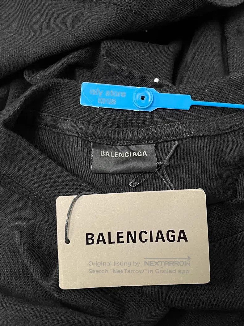 Balenciaga Balenciaga Letter Print Round Neck Short Sleeve T-Shirt Size M / US 6-8 / IT 42-44 - 5 Thumbnail