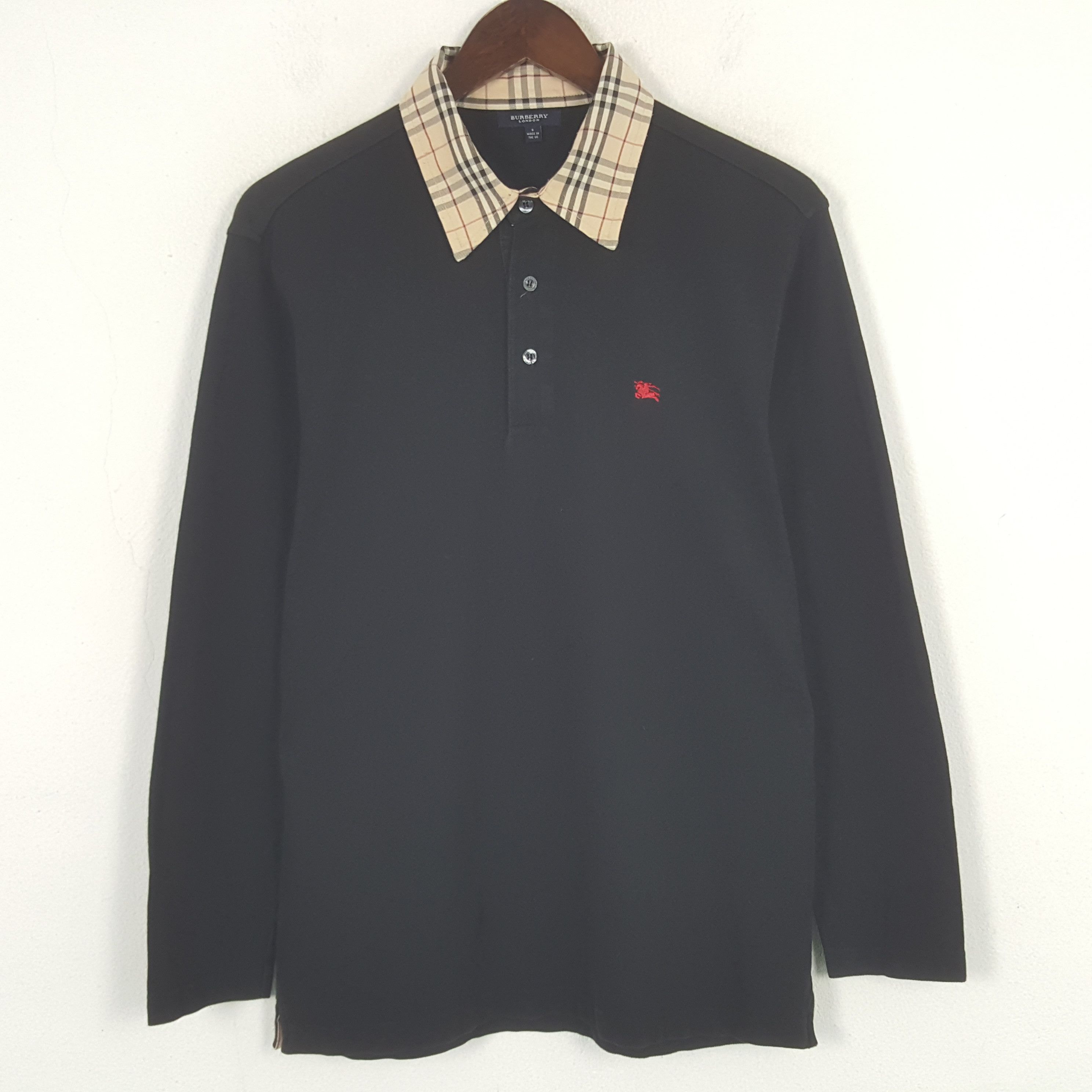 Burberry × Vintage Vintage Burberry London Nova Check Collar Polos Shirt Size US S / EU 44-46 / 1 - 1 Thumbnail