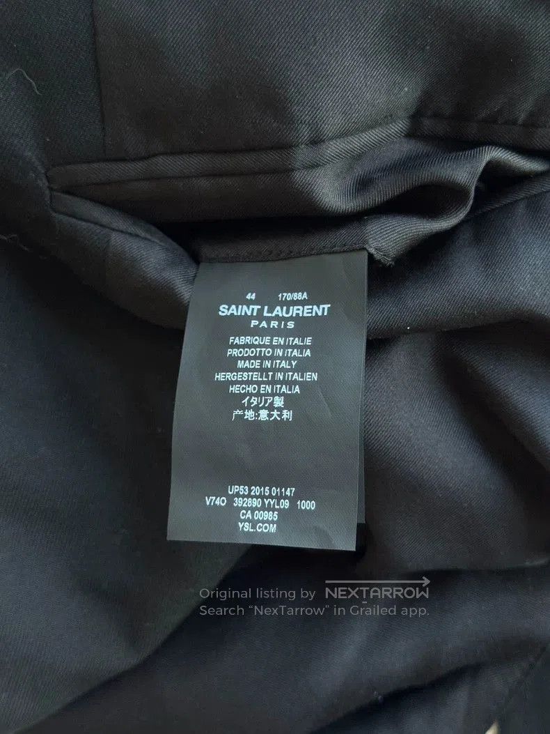 Saint Laurent Paris YSL Black Formal Blazer Jacket. Size US L / EU 52-54 / 3 - 7 Thumbnail