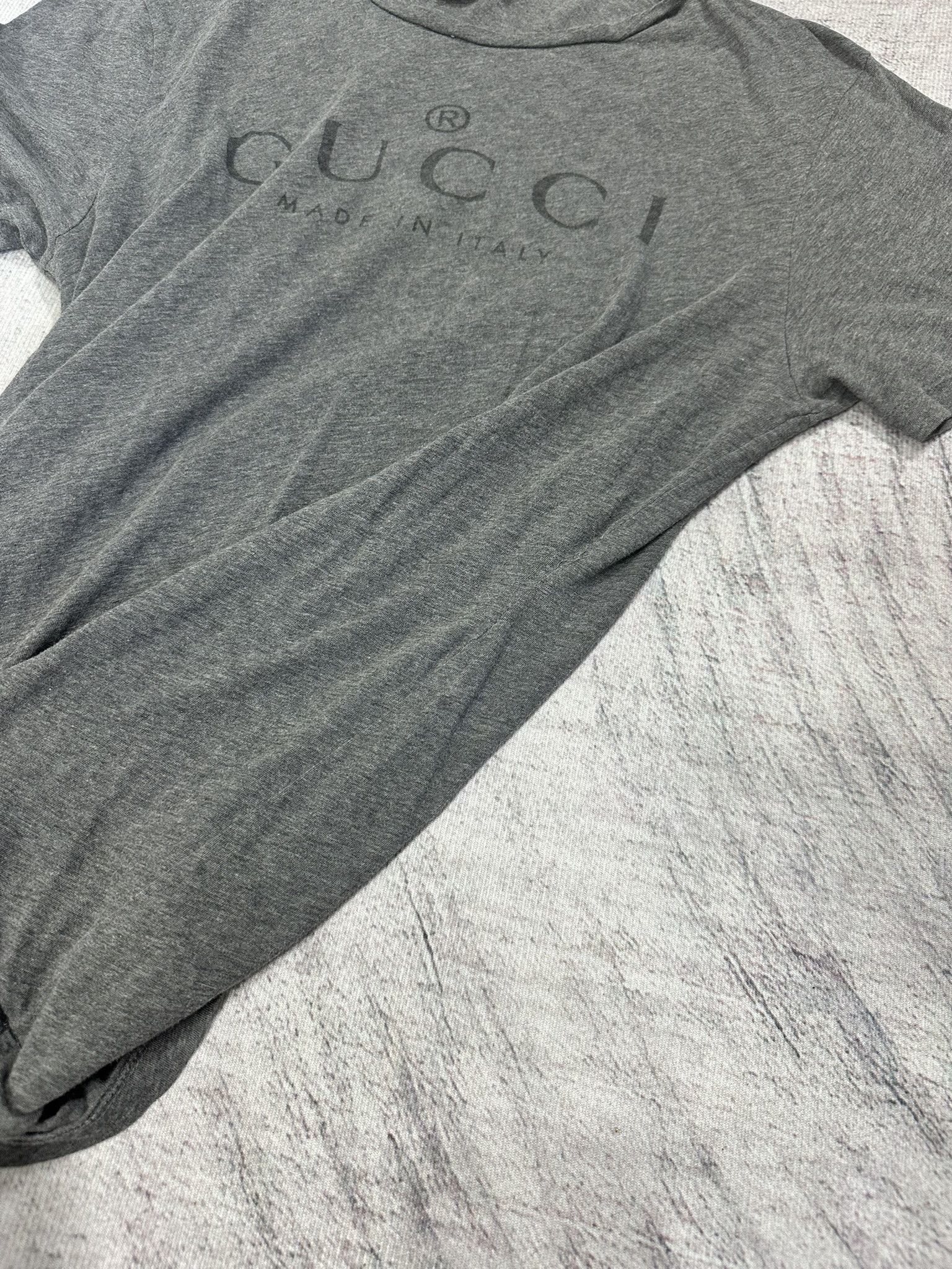 Gucci Gucci T-Shirt Vintage Made in Italy Logo Print Classic Gray Size S / US 4 / IT 40 - 4 Thumbnail