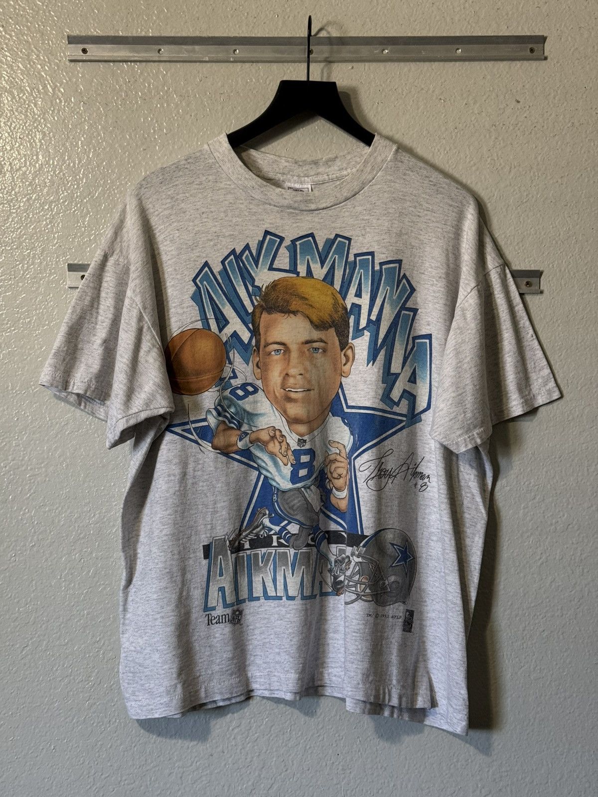NFL L/XL Vintage 1993 Dallas Cowboys “Aikmania” NFL Size US XL / EU 56 / 4 - 1 Thumbnail