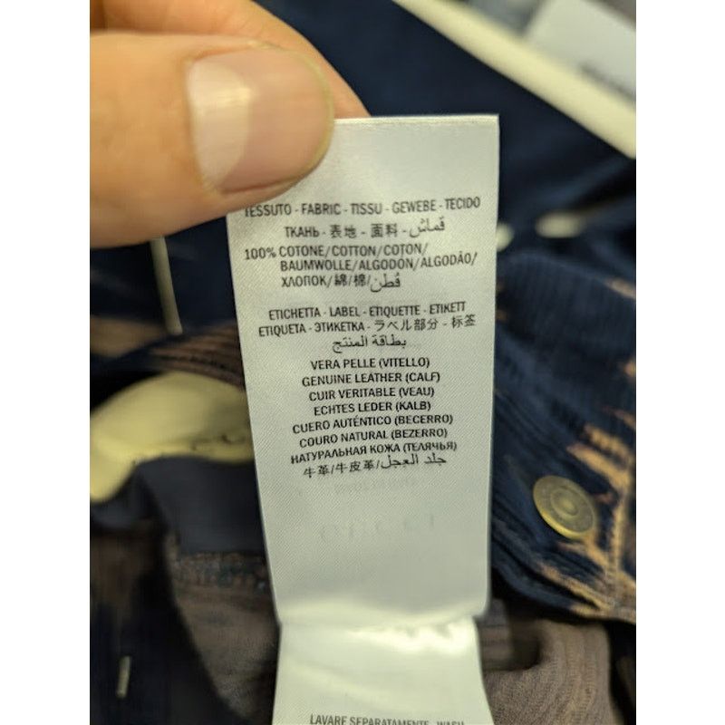 Gucci o1rshd1 Bleached Cotton Corduroy Tapered Denim Pants in Blue Size US 33 - 18 Thumbnail