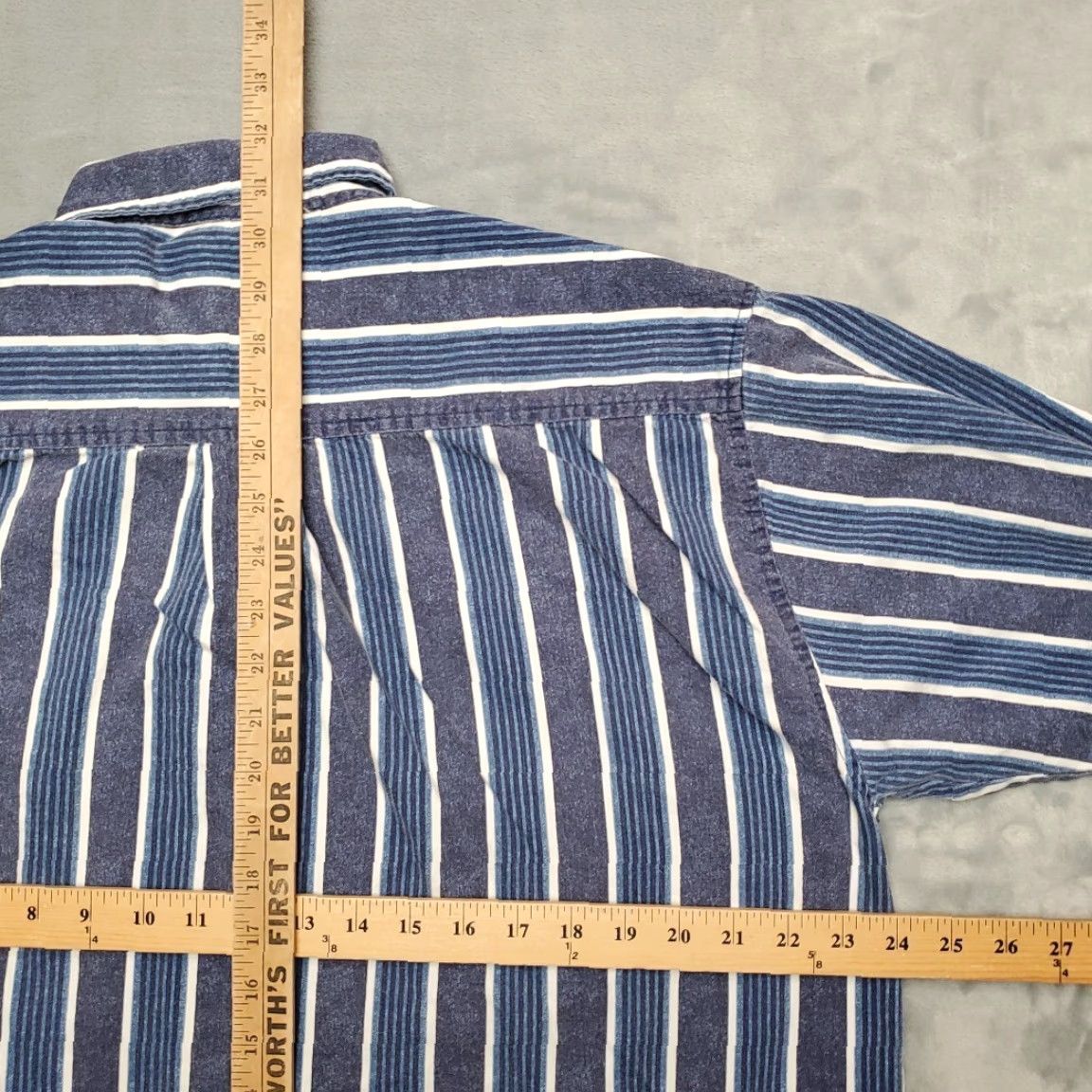 Vintage VINTAGE Blazer Firenze Shirt Mens L Blue Striped Cotton Long Sleeve Y2K Retro Size US L / EU 52-54 / 3 - 6 Thumbnail