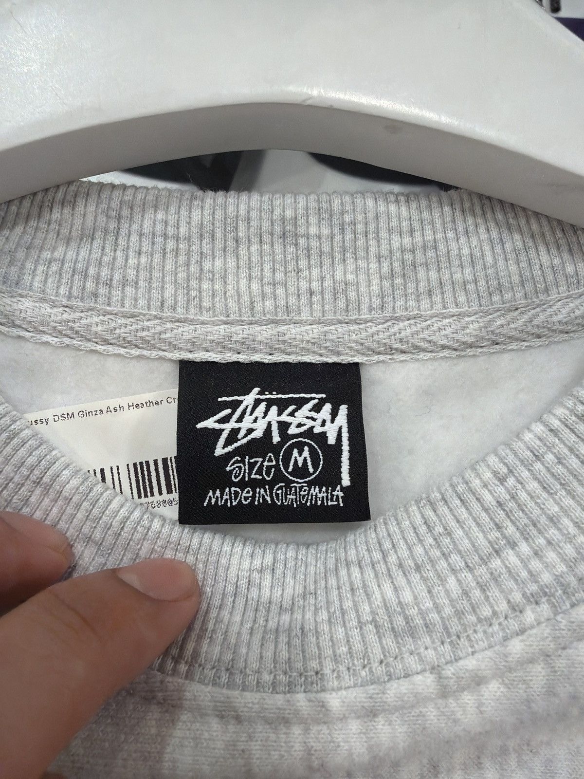 Dover Street Market × Stussy Stussy DSM Ginza Exclusive Ash Heather Grey Crewneck Size US M / EU 48-50 / 2 - 3 Thumbnail