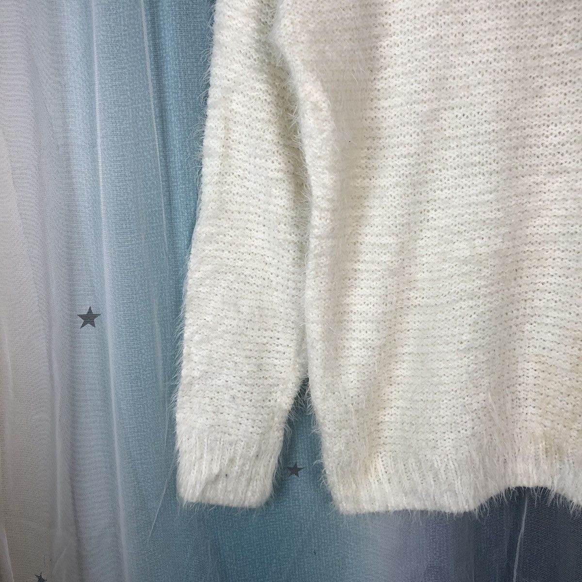 Homespun Knitwear × Japanese Brand Vintage Shag Shaggy Fur Mohair Knit Market White #896 Size M / US 6-8 / IT 42-44 - 7 Thumbnail