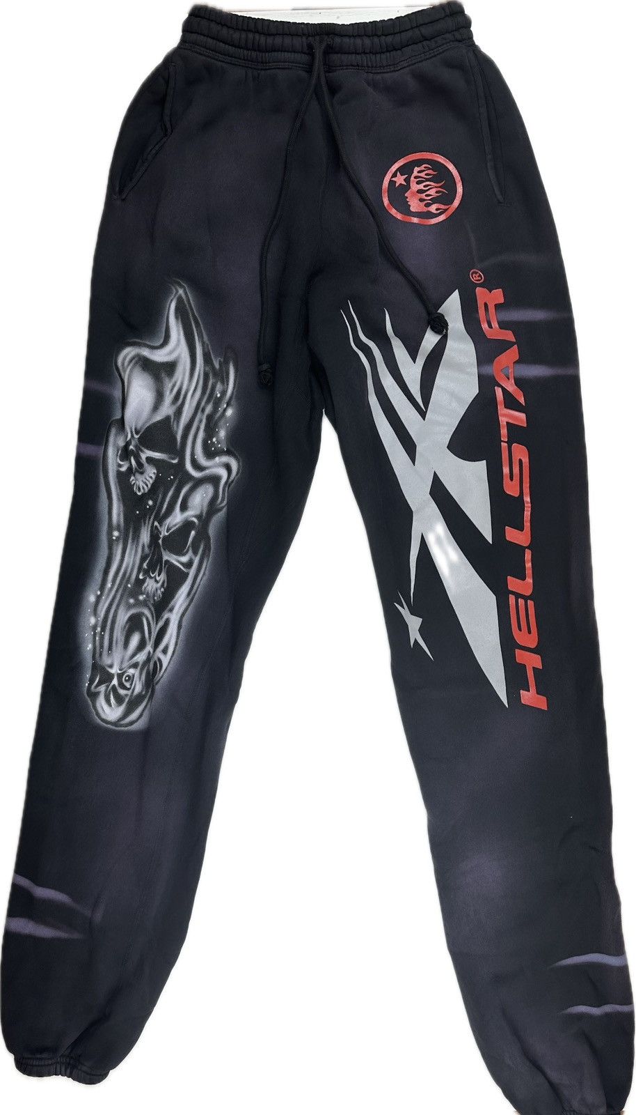 Hellstar Airbrushed Skull Elastic Sweatpants