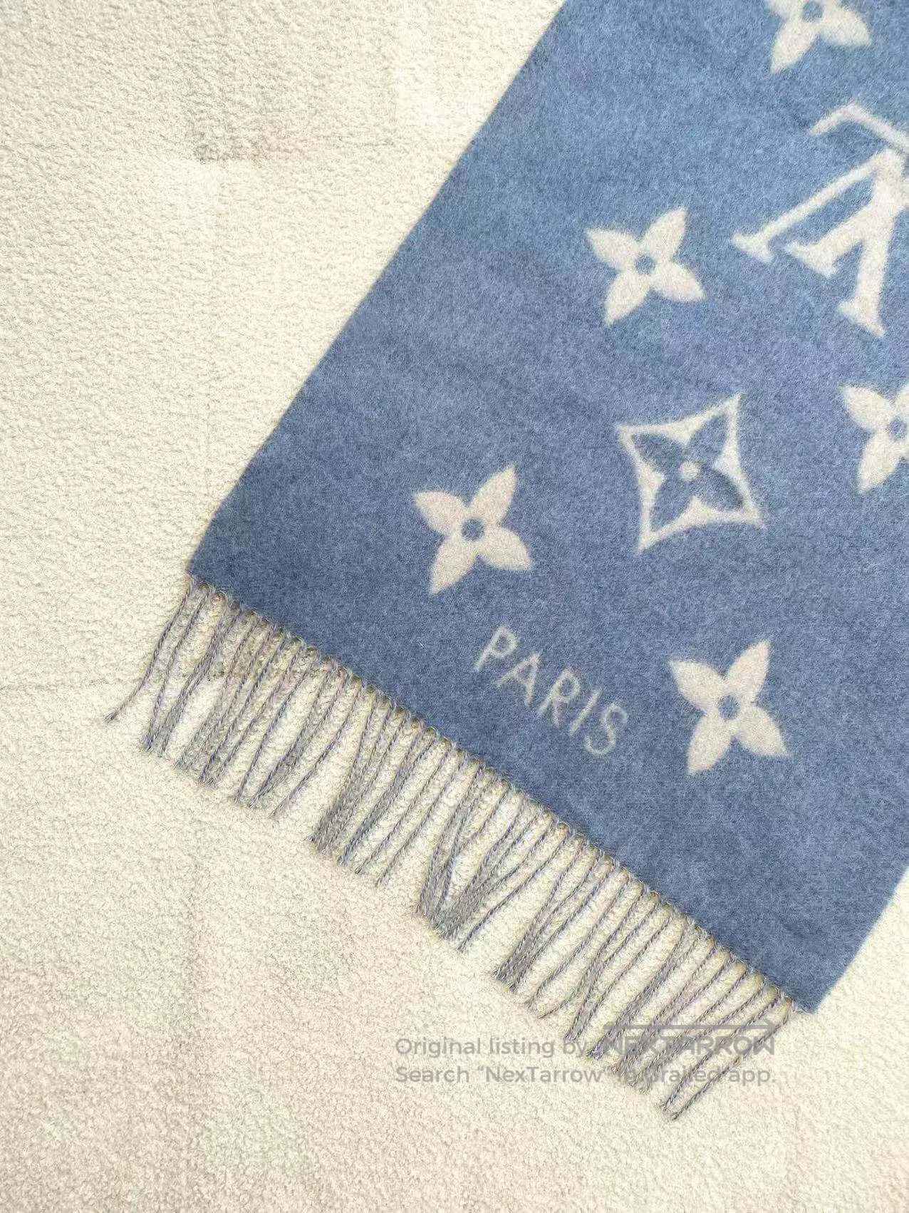 Louis Vuitton Louis Vuitton Reversible cashmere fringed scarf| Size ONE SIZE - 4 Thumbnail