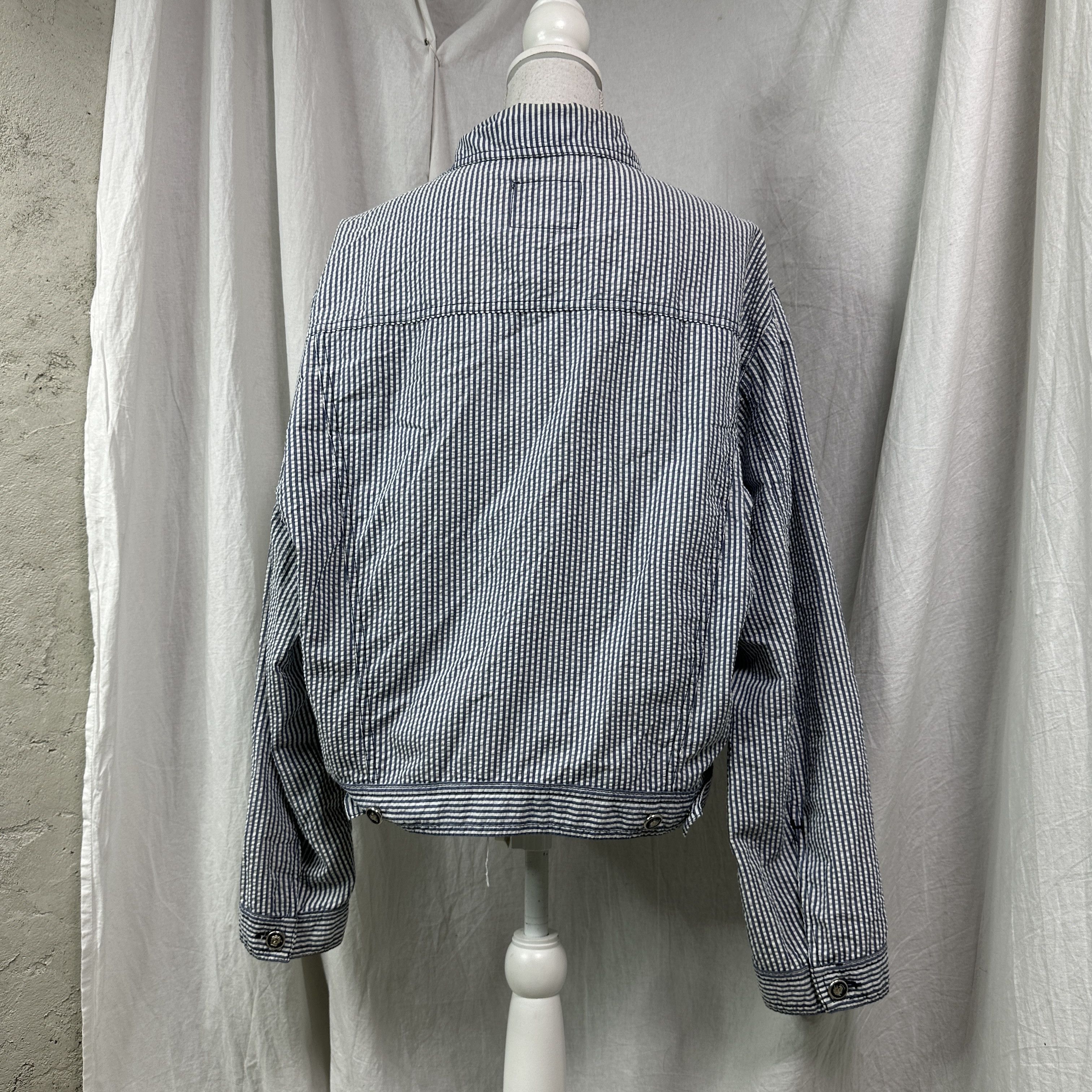 Versace Jeans Couture Vintage Striped Versace Jeans Couture Denim Jacket Y2K Size M / US 6-8 / IT 42-44 - 10 Thumbnail