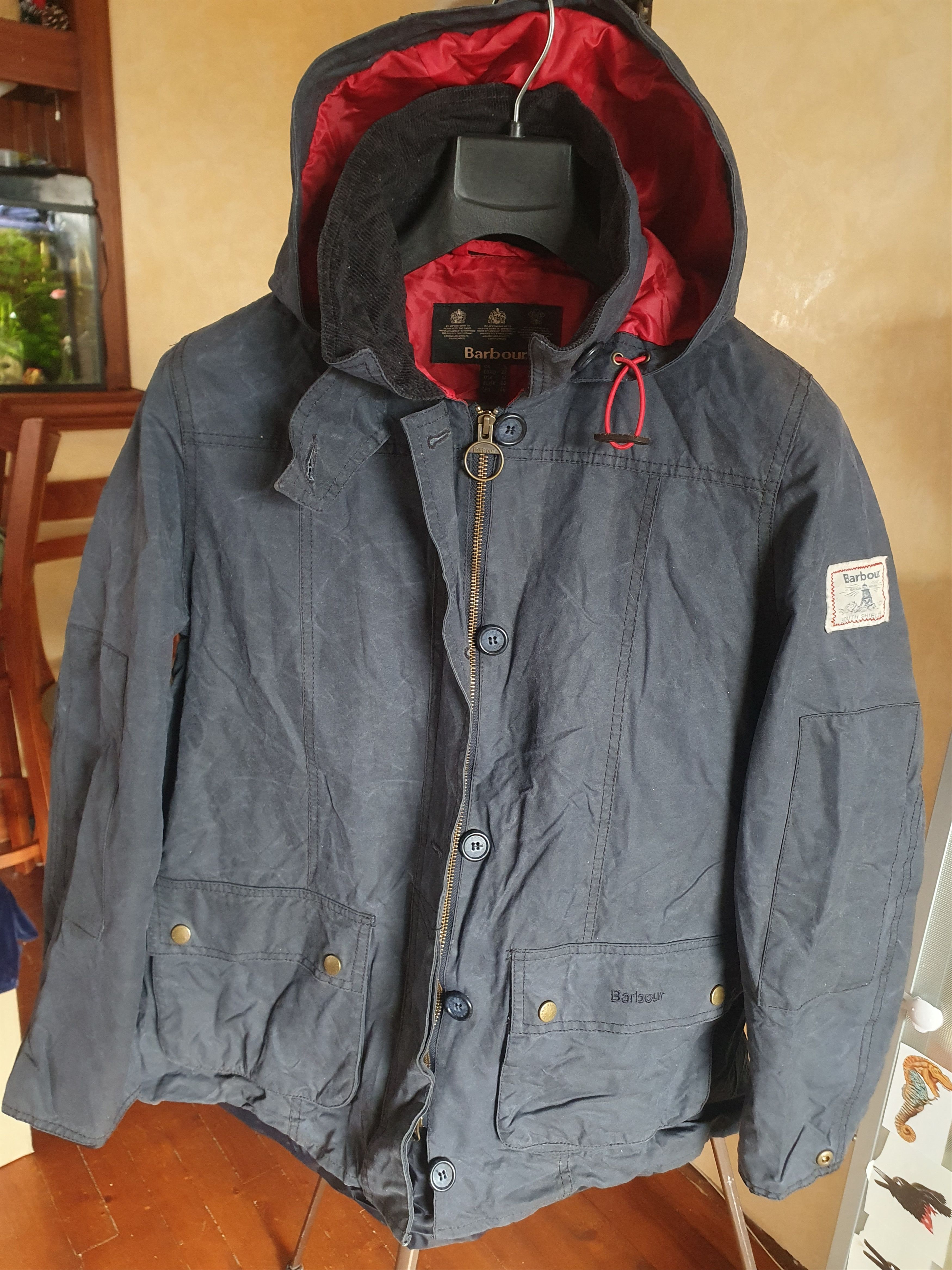 Barbour Barbour Womens Shore Waxed 2013 Jacket LWX0340NY92 Size XL / US 12-14 / IT 48-50 - 7 Thumbnail