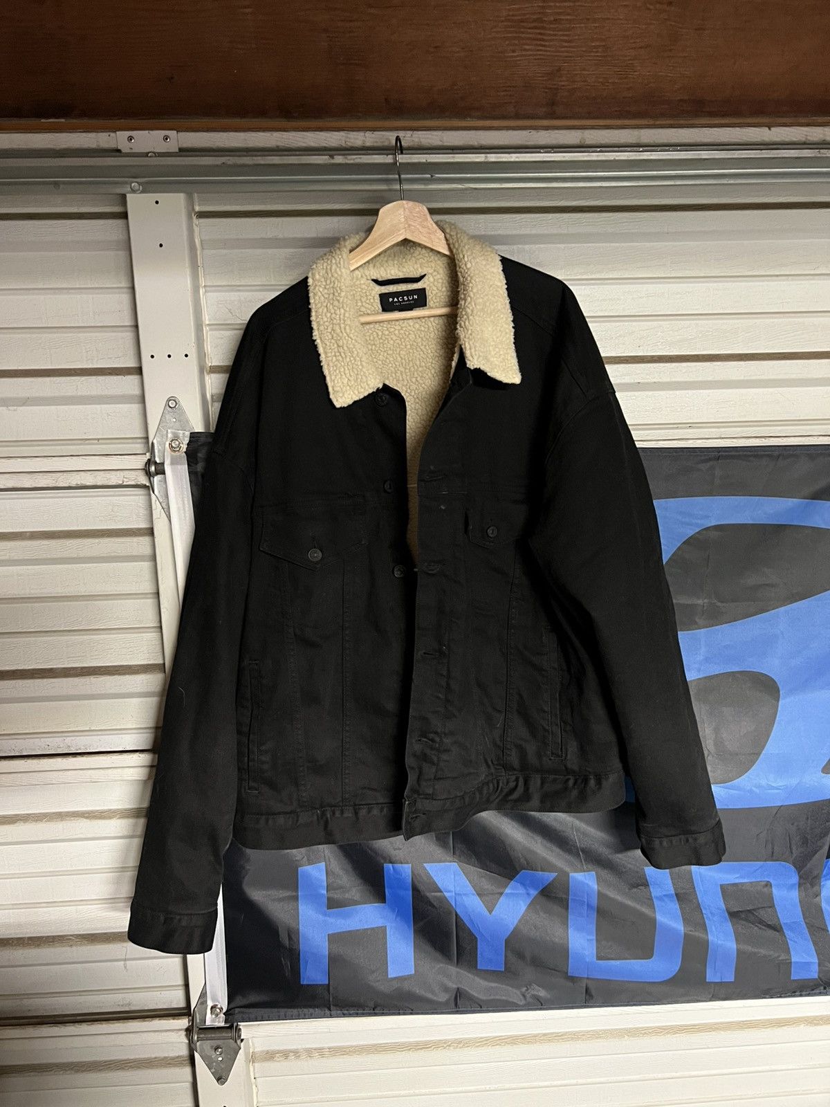 Pacsun 2016 Boxy Pacsun Black Denim Sherpa Jacket XL / 2XL Size US XL / EU 56 / 4 - 2 Thumbnail