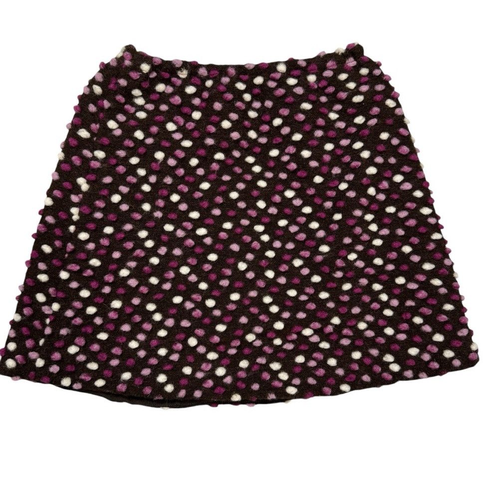 Other NWT New Isabel Garreton Wool Blend Textured Polka Dot Skirt Size 24" / US 00 / IT 34 - 1 Thumbnail