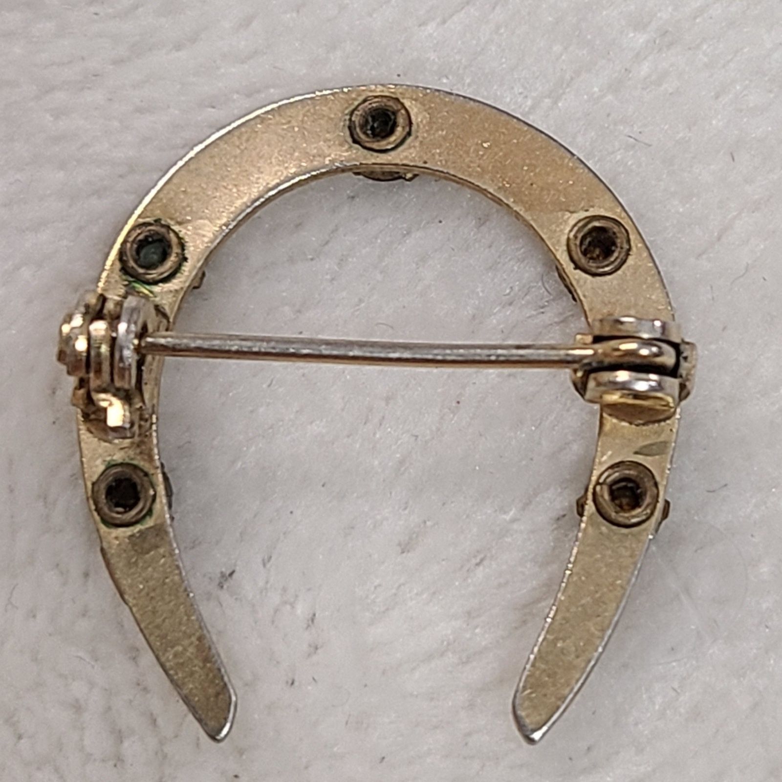 Other Antique Jeweled Gold Horseshoe Brooch Size ONE SIZE - 3 Thumbnail