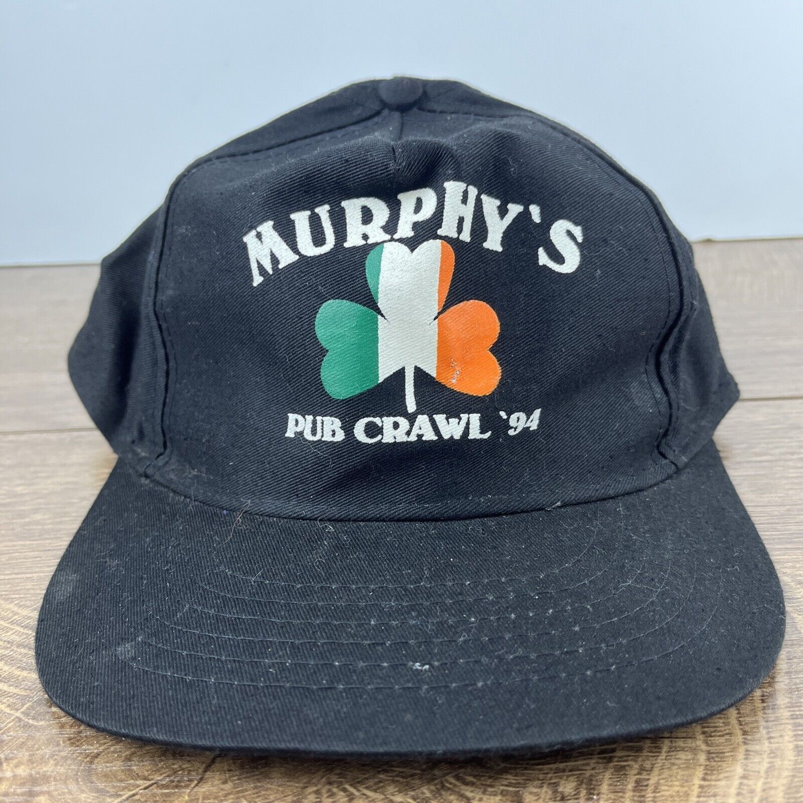 Other Murphys Hat Murphys Pub Crawl 1994 Black Hat Snapback Adjust Size ONE SIZE - 4 Thumbnail