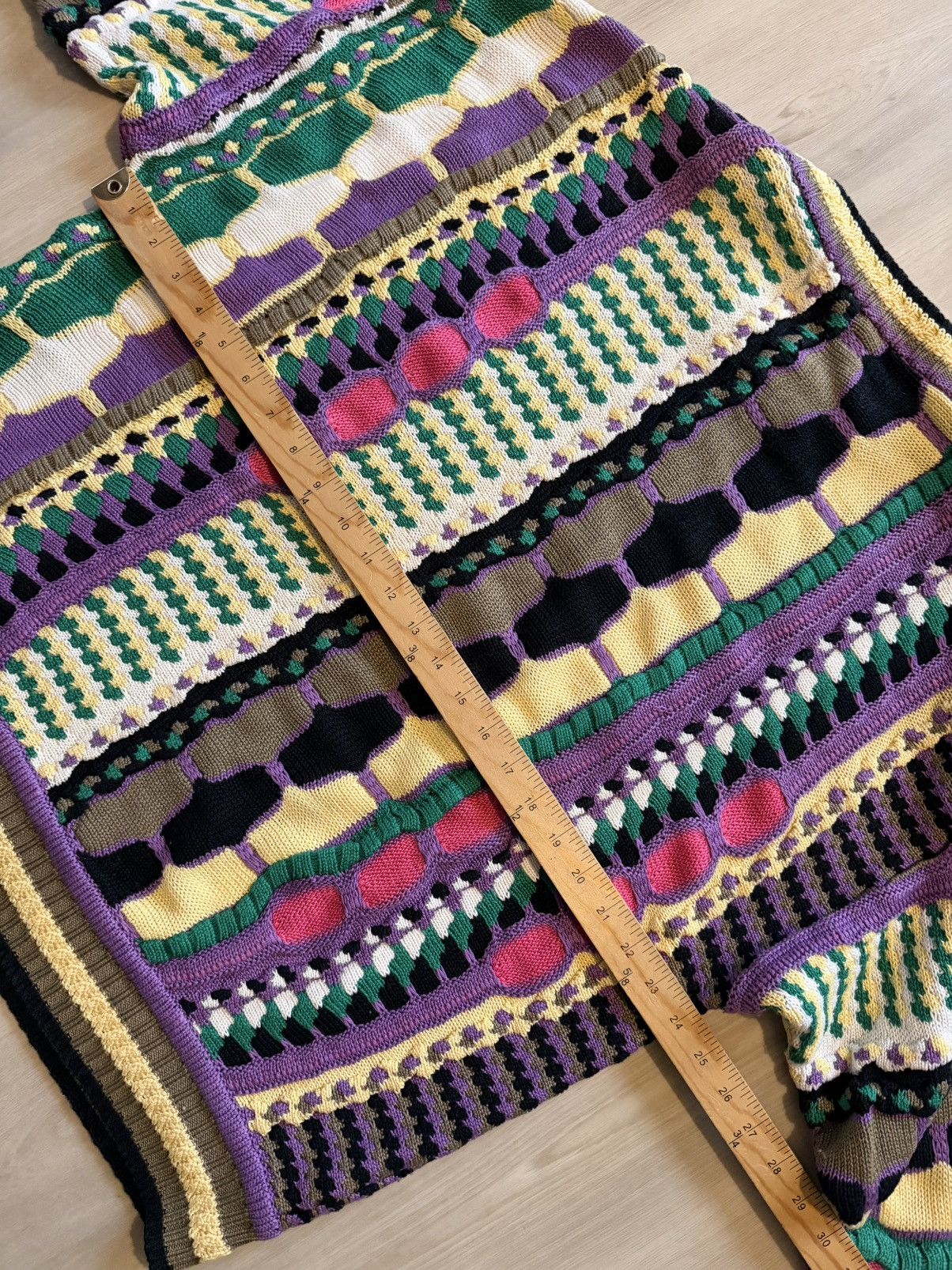 Vintage Vtg Kalaroo Sweater 3D Knit Coogi Wool Purple Pink Sz L Size US L / EU 52-54 / 3 - 8 Thumbnail
